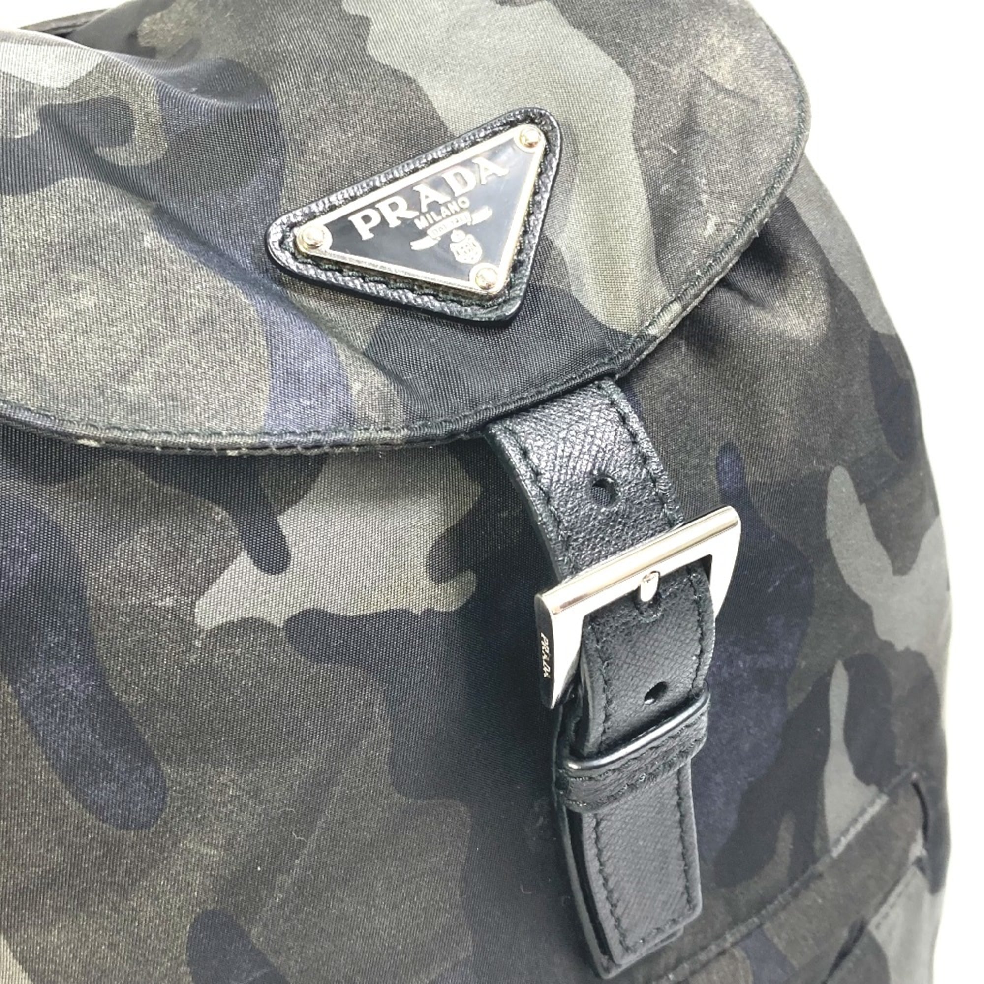Prada Green Cloth Backpack (Pre-Owned)