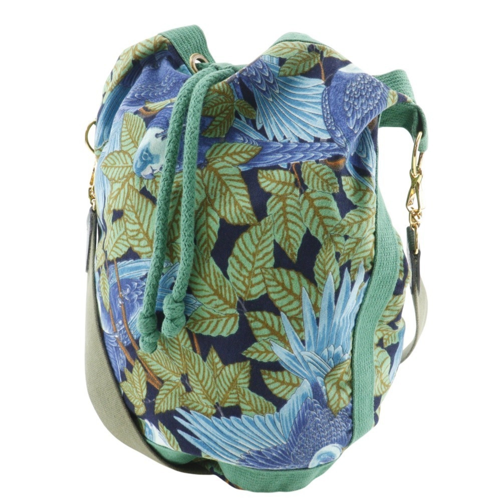 Hermes Green Cotton Shoulder Bag (Pre-Owned)