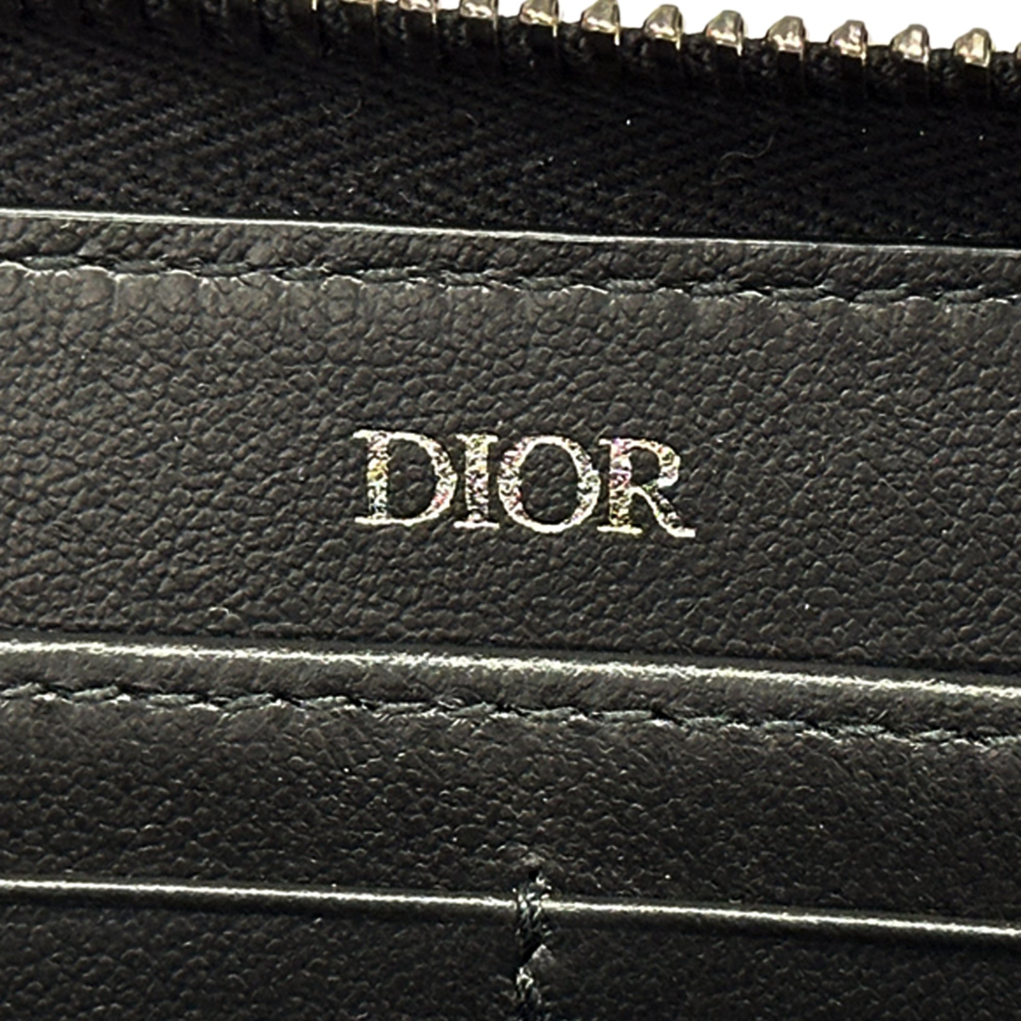 Christian Dior Black Leather Long Wallet (Bi-Fold) (Pre-Owned)