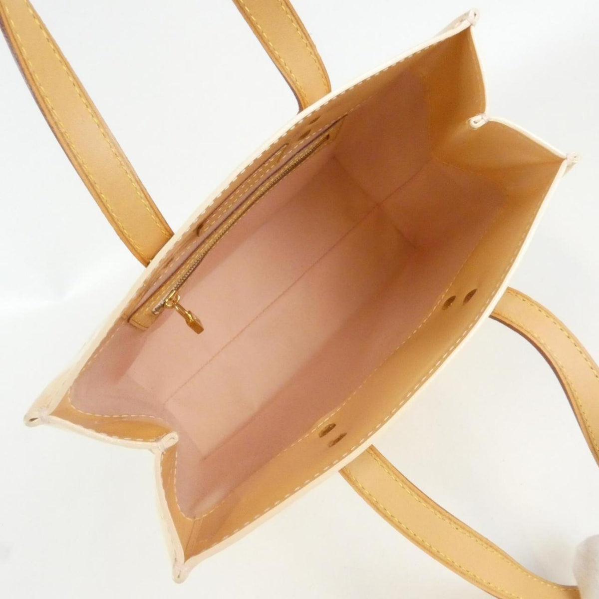 Louis Vuitton Beige Brown Marshmallow Pink Handbag (Pre-Owned)