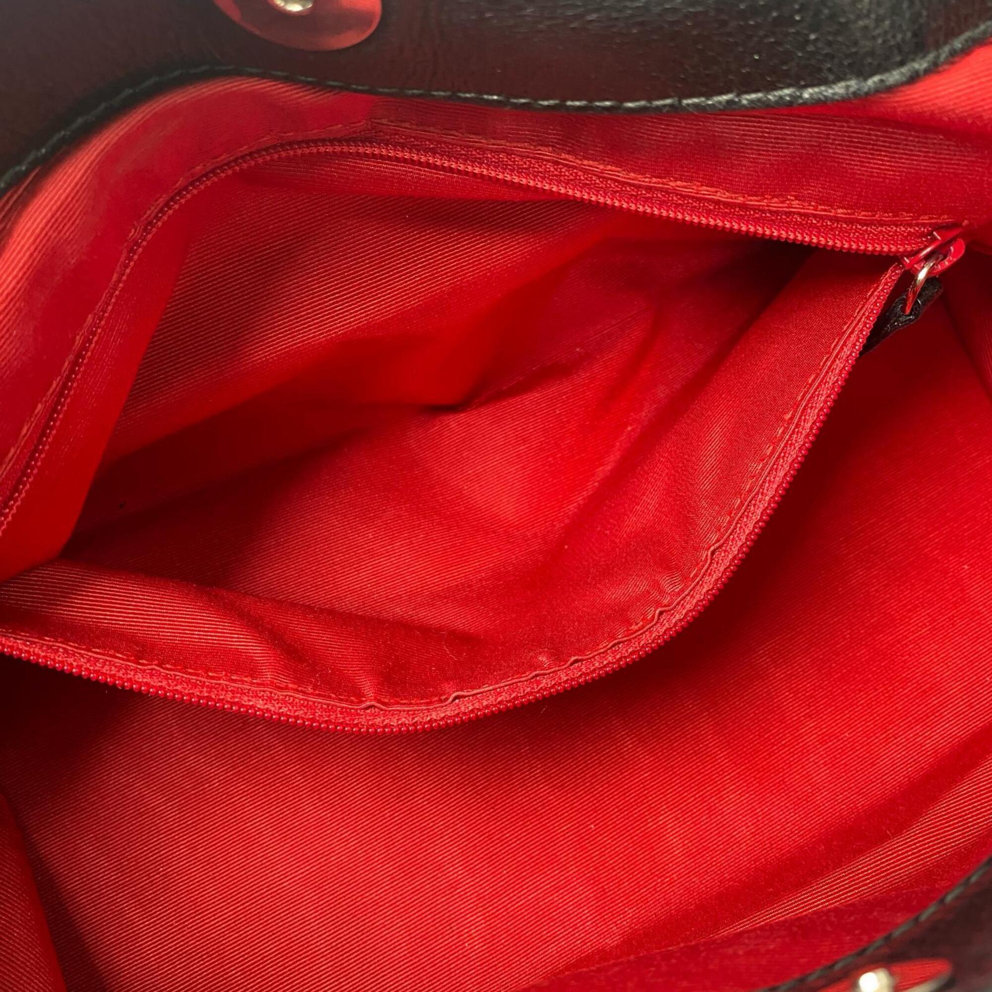 Bvlgari Black Canvas Leather Handbag (Pre-Owned)