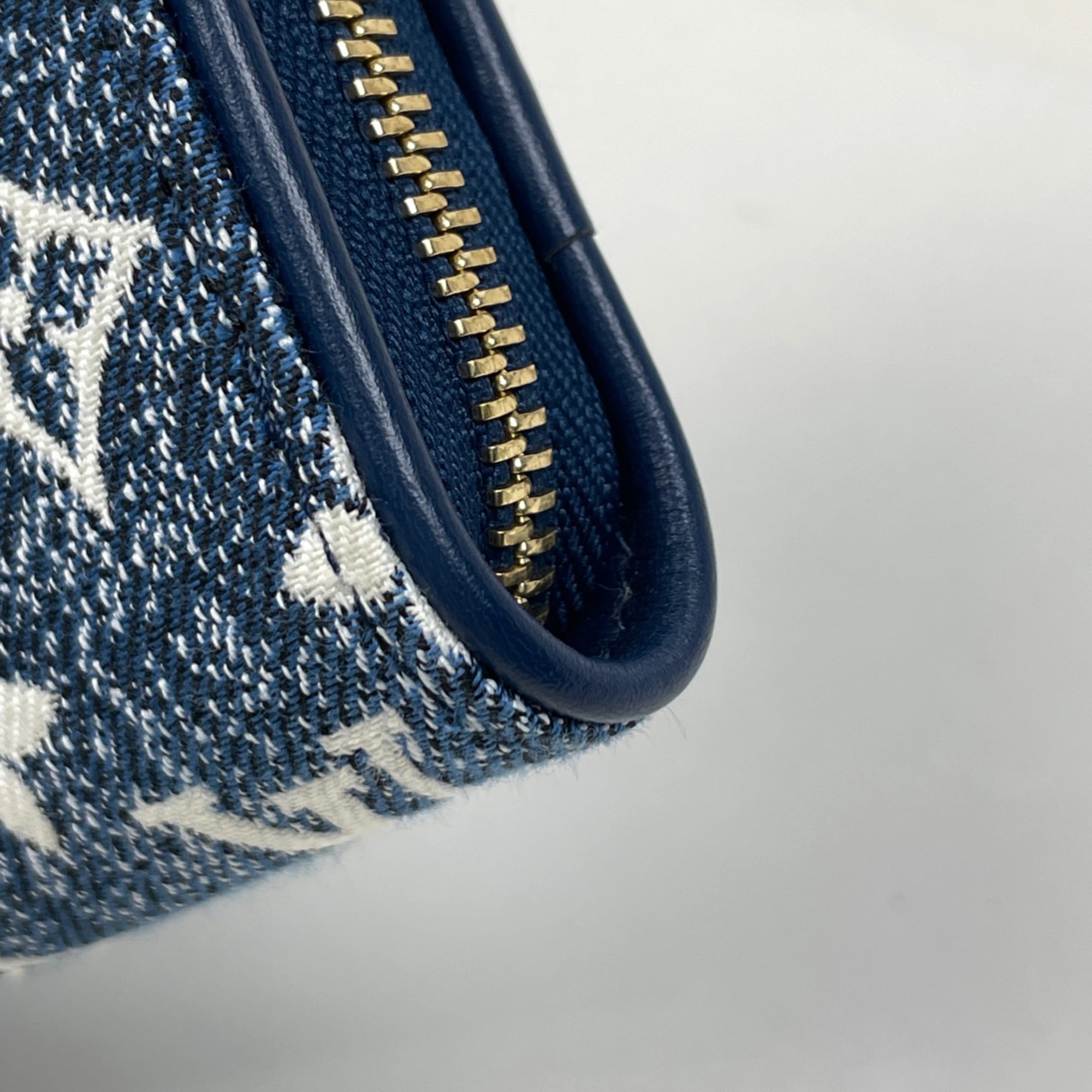 Louis Vuitton Blue Monogram Monogram Denim Long Wallet (Bi-Fold) (Pre-Owned)