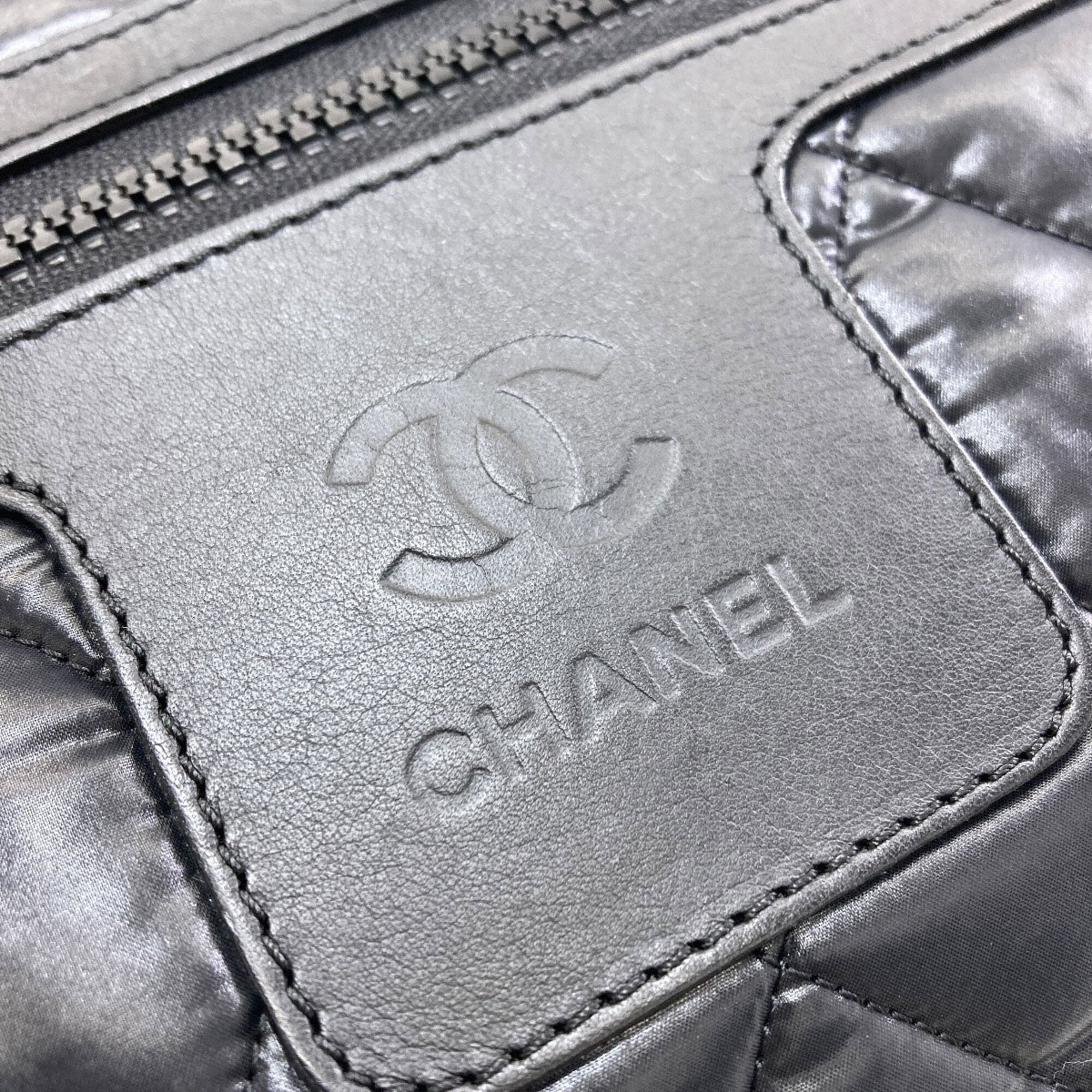 Chanel Black Nylon Boston Bag (Pre-Owned)