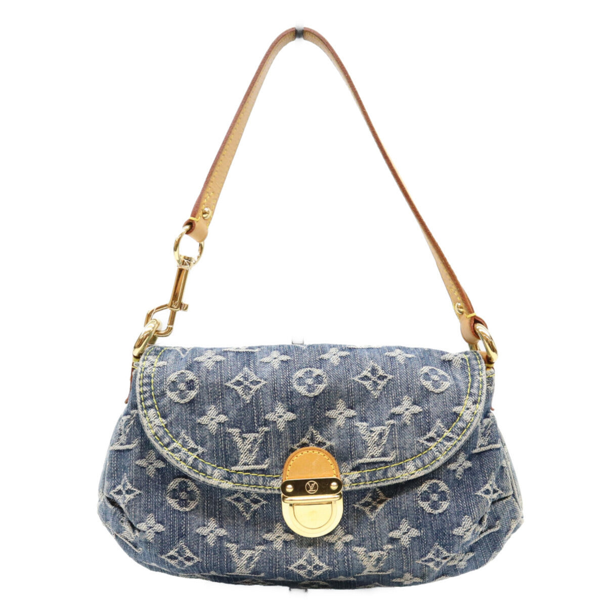 Louis Vuitton Gold Monogram Denim Shoulder Bag (Pre-Owned)