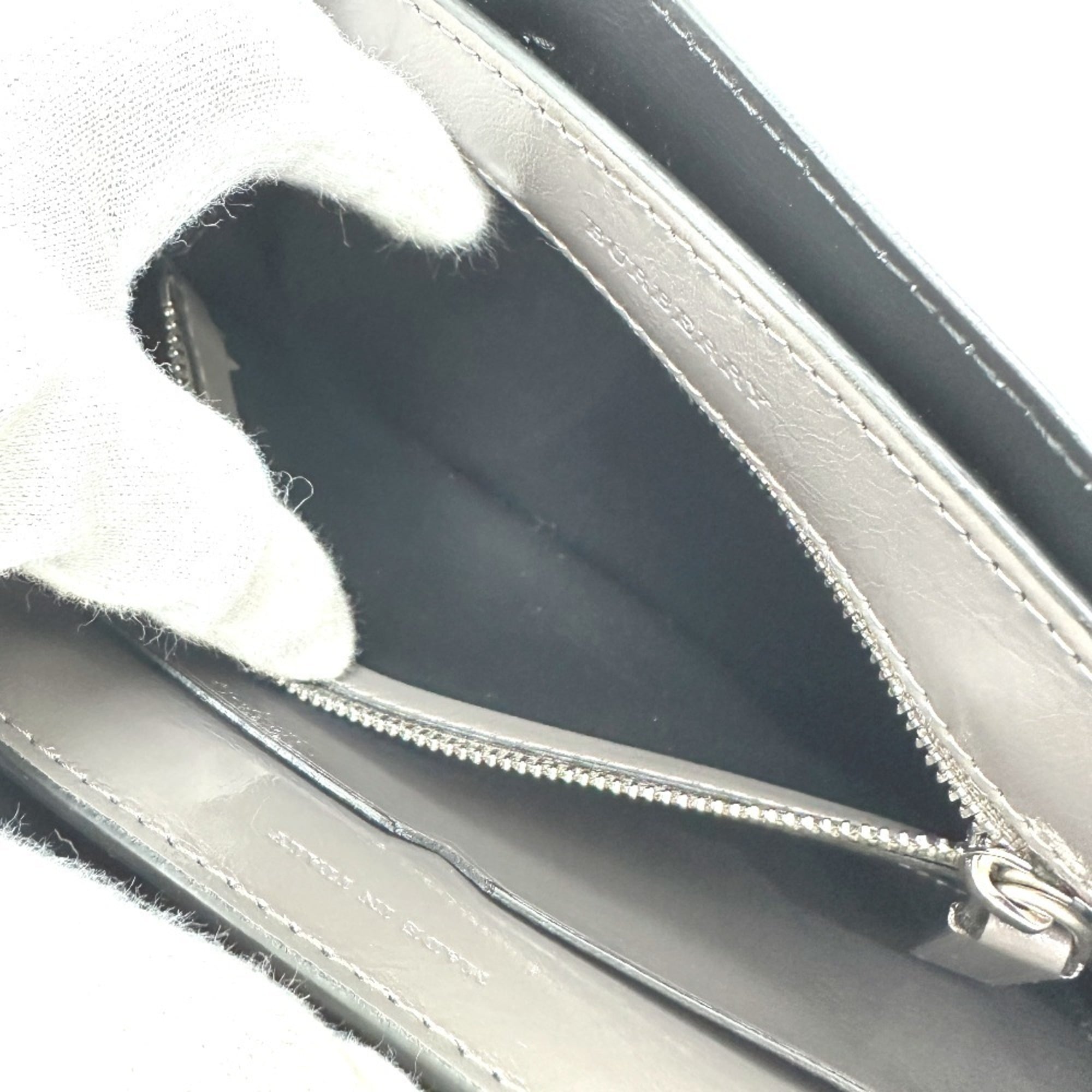 Burberry Gray Elastane Leather Handbag Shoulder Bag (Pre-Owned)
