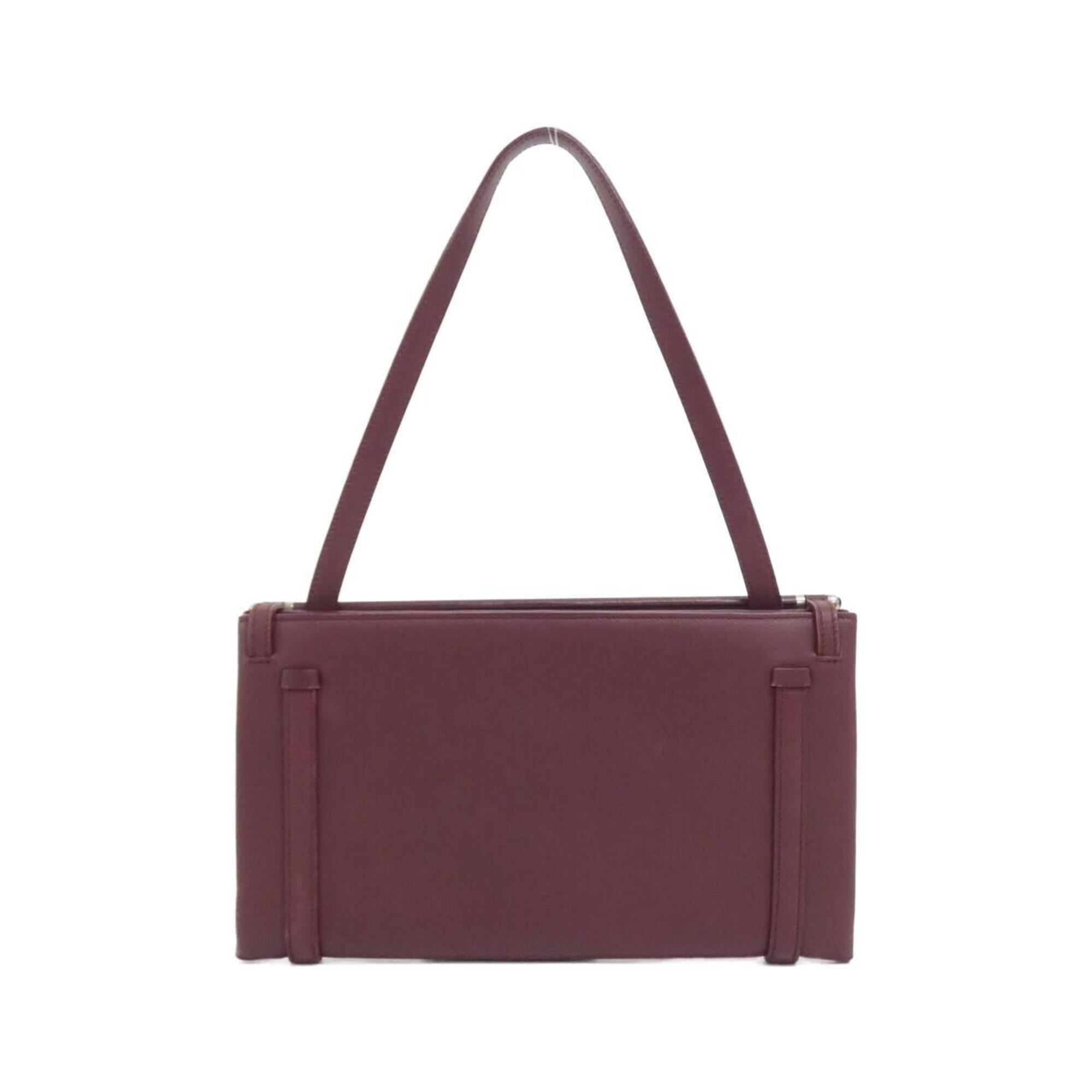 Cartier Bordeaux Leather Shoulder Bag (Pre-Owned)