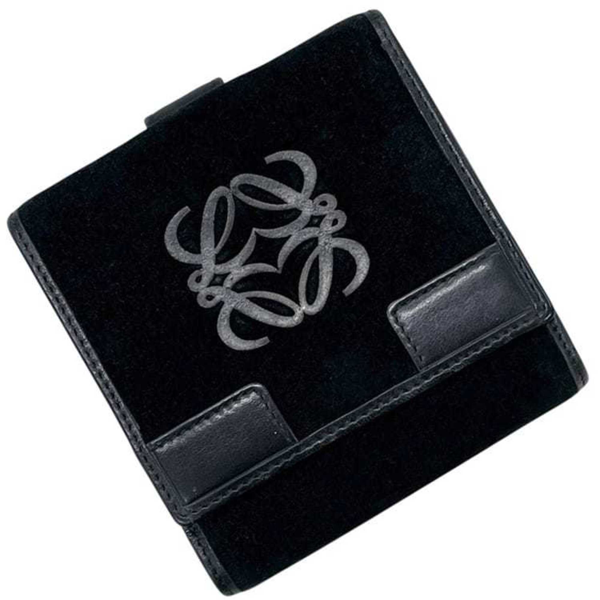 Loewe Black Suede Leather Wallet (Bi-Fold) (Pre-Owned)