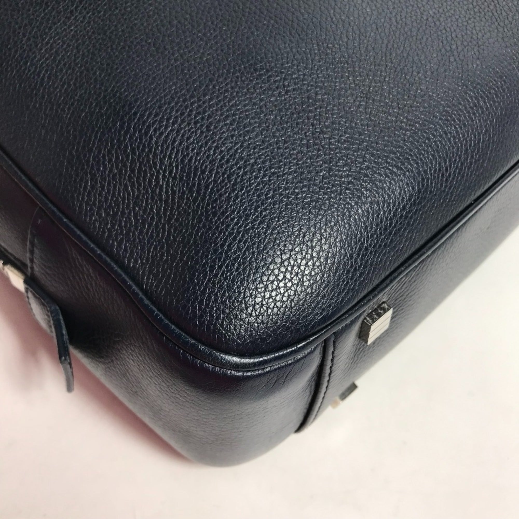 Dior Homme Navy Leather Briefcase (Pre-Owned)