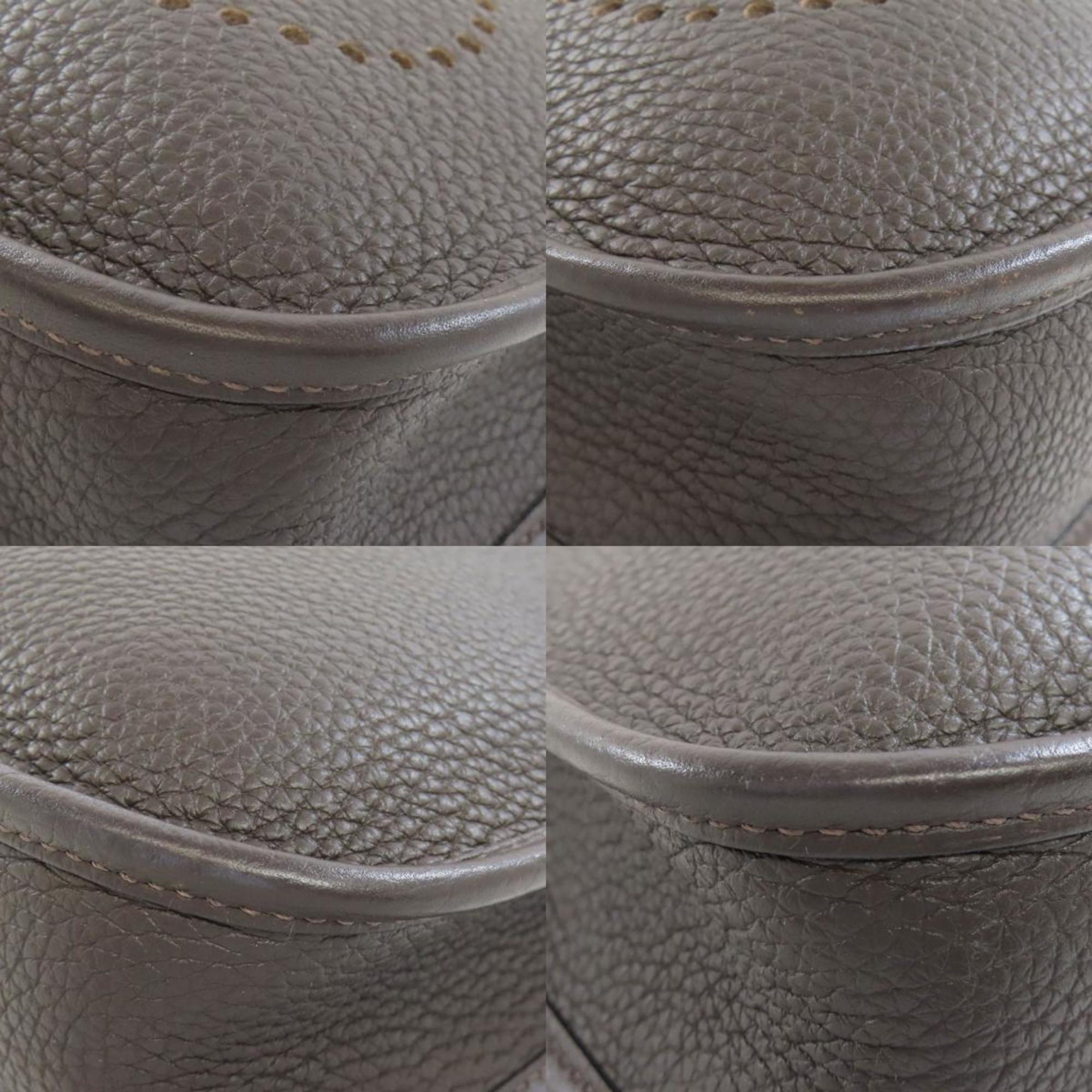 Hermes Dark Brown Taurillon Clemence Leather Shoulder Bag (Pre-Owned)