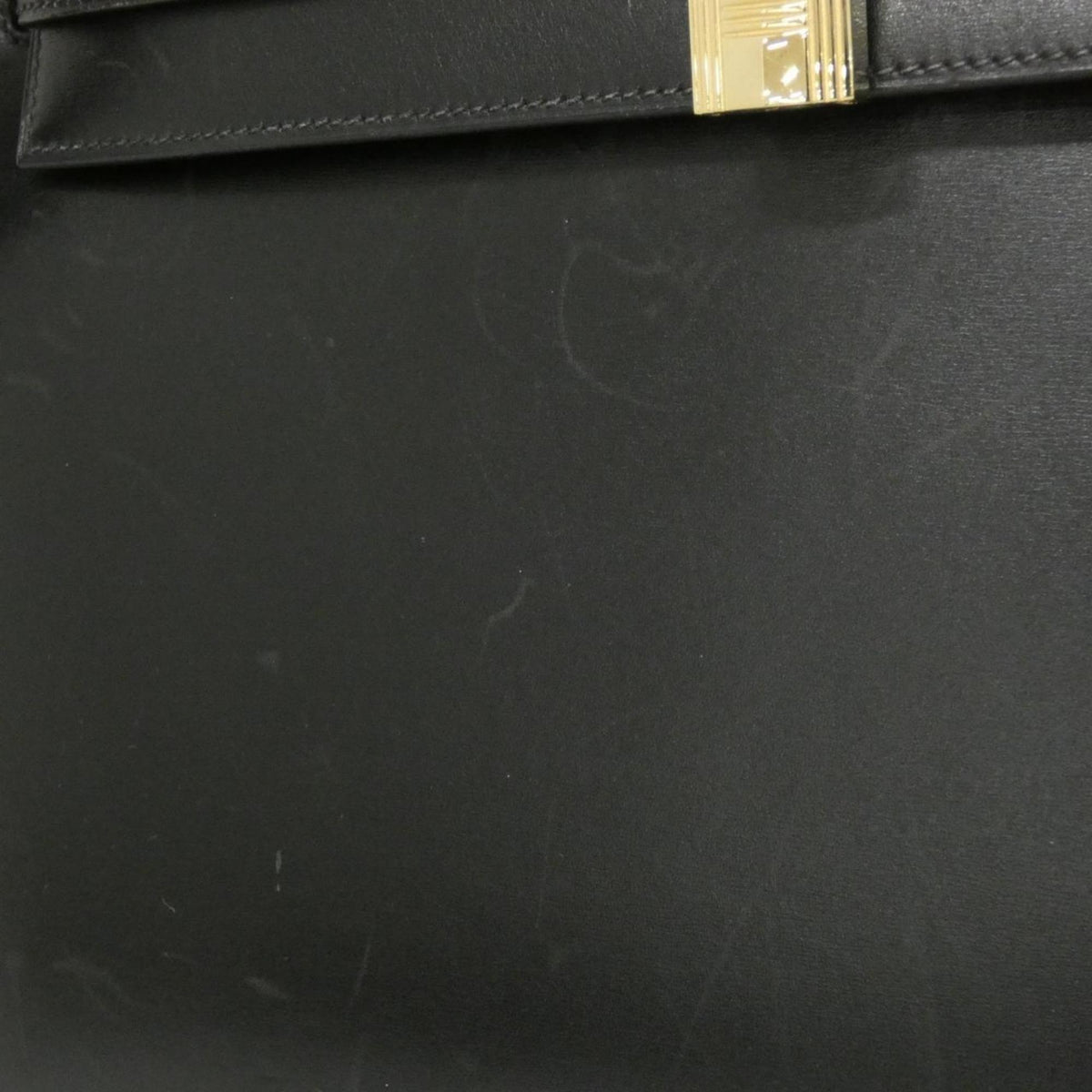 Hermes Black Box Calf Leather Handbag (Pre-Owned)