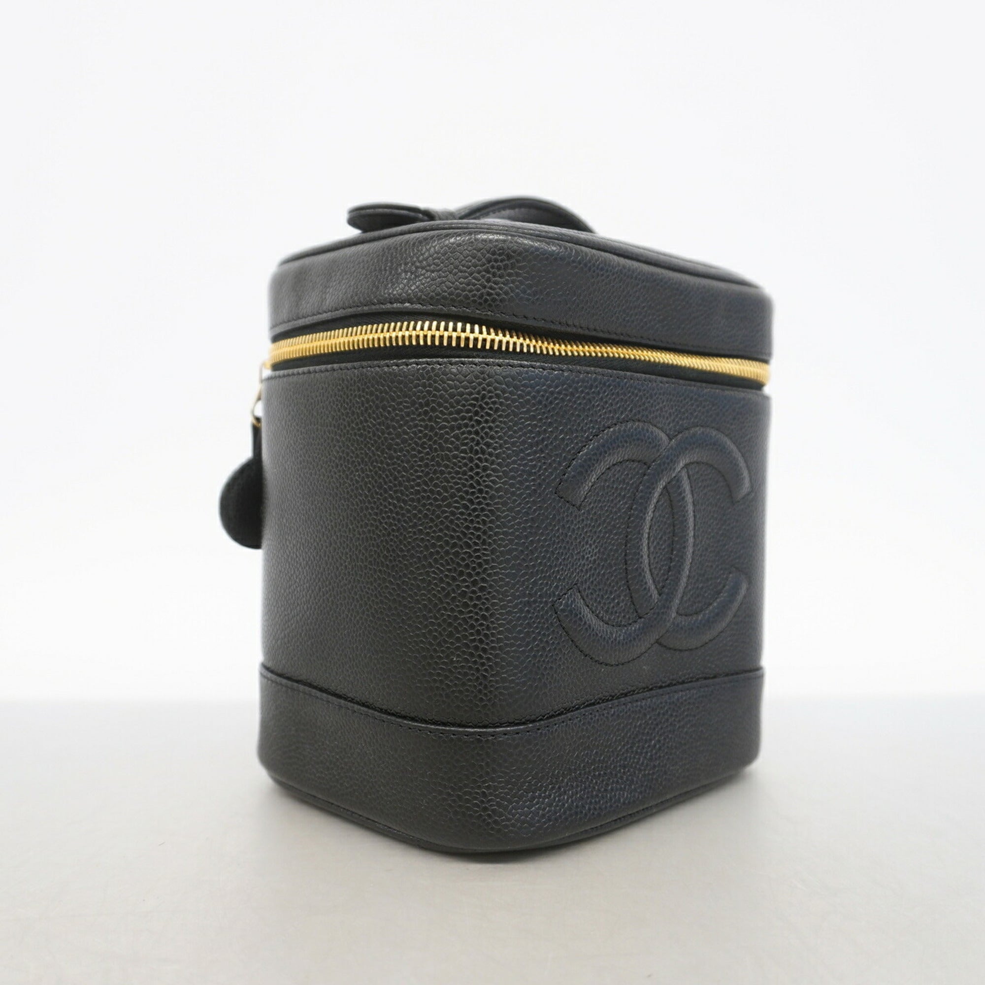 Chanel Black Grained Calfskin Vanity Bag (Pre-Owned)