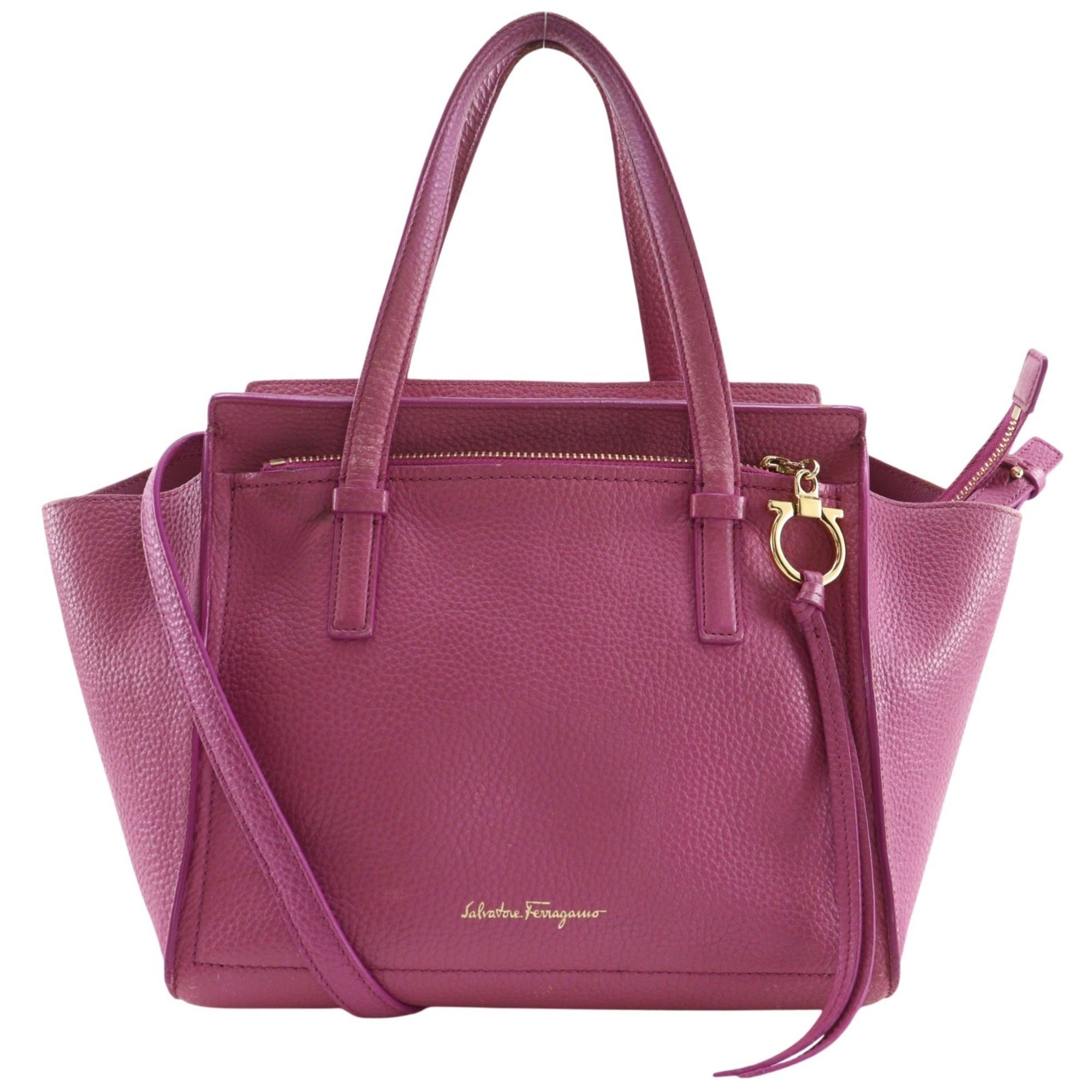 Salvatore Ferragamo Pink Leather Handbag (Pre-Owned)