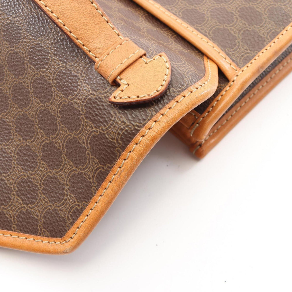 Celine Brown Coated Canvas Leather Handbag (Pre-Owned)