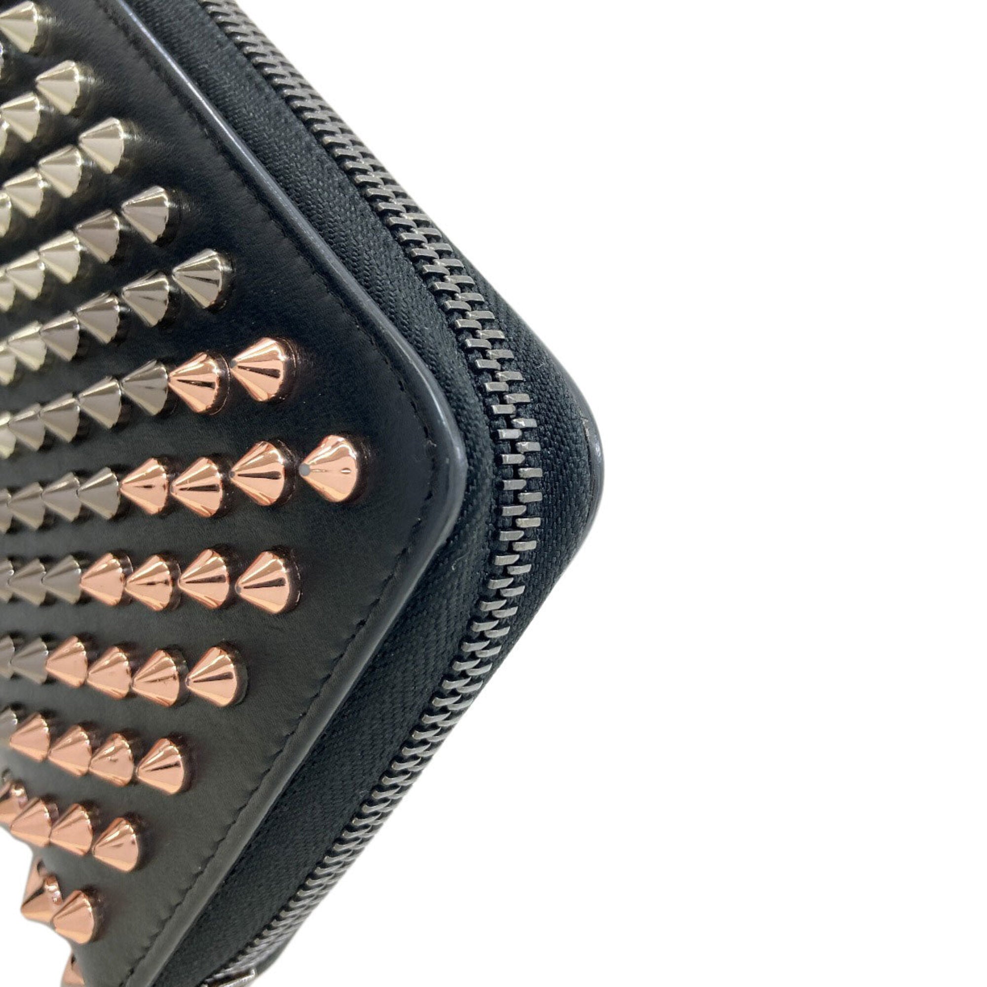Christian Louboutin Black Leather Long Wallet (Bi-Fold) (Pre-Owned)