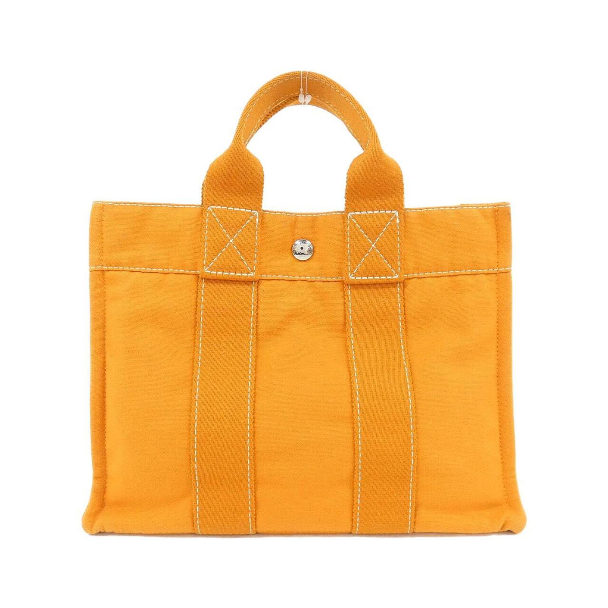 Hermes Orange Canvas Handbag (Pre-Owned)