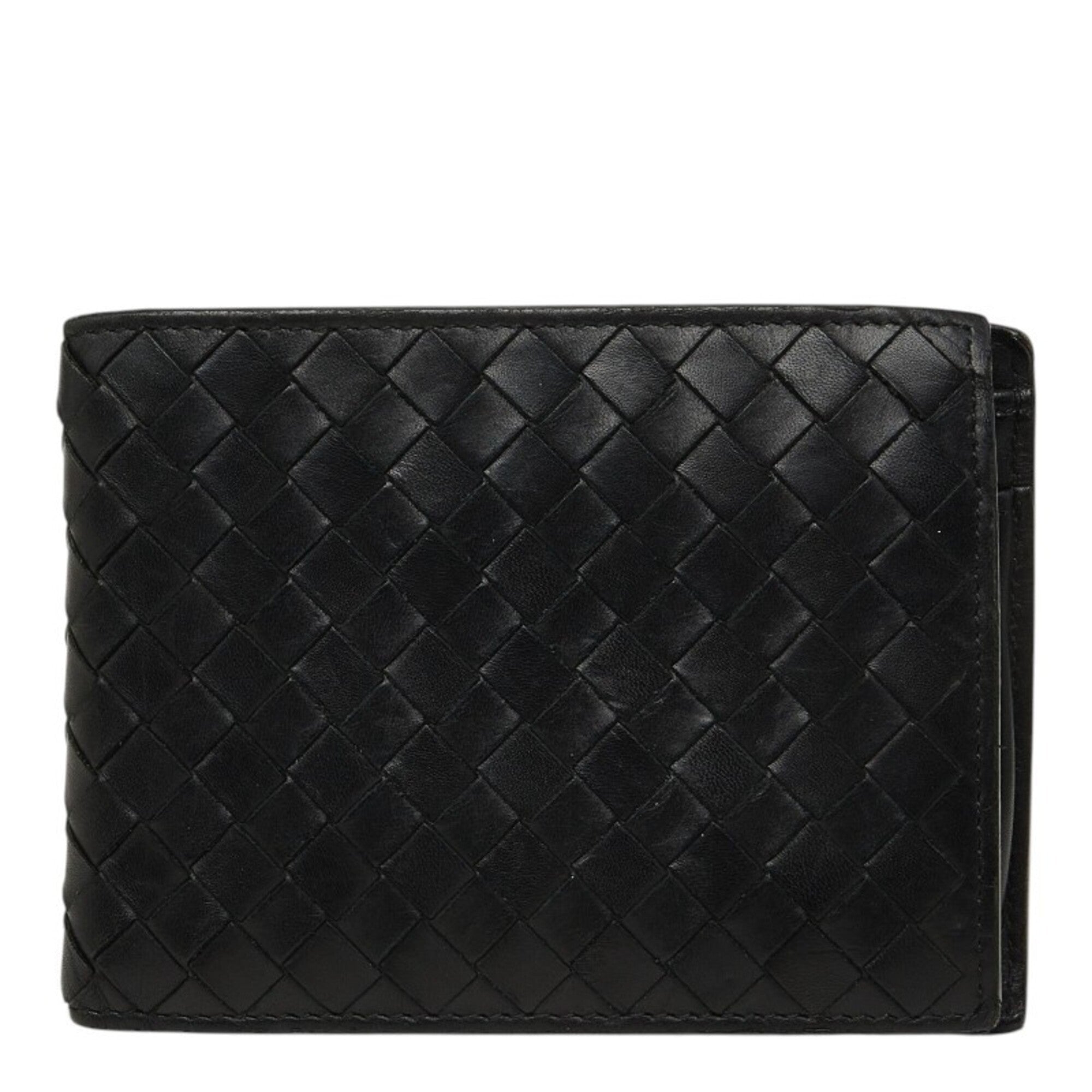 Bottega Veneta Black Intrecciato Wallet (Bi-Fold) (Pre-Owned)