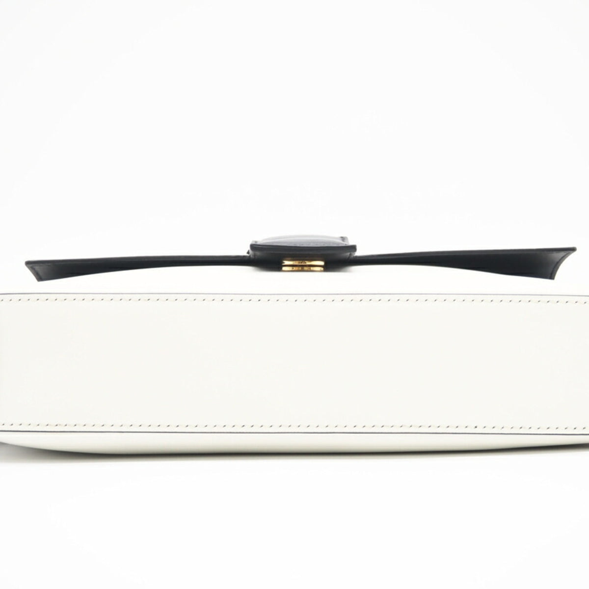 Fendi Black White Leather Shoulder Bag (Pre-Owned)