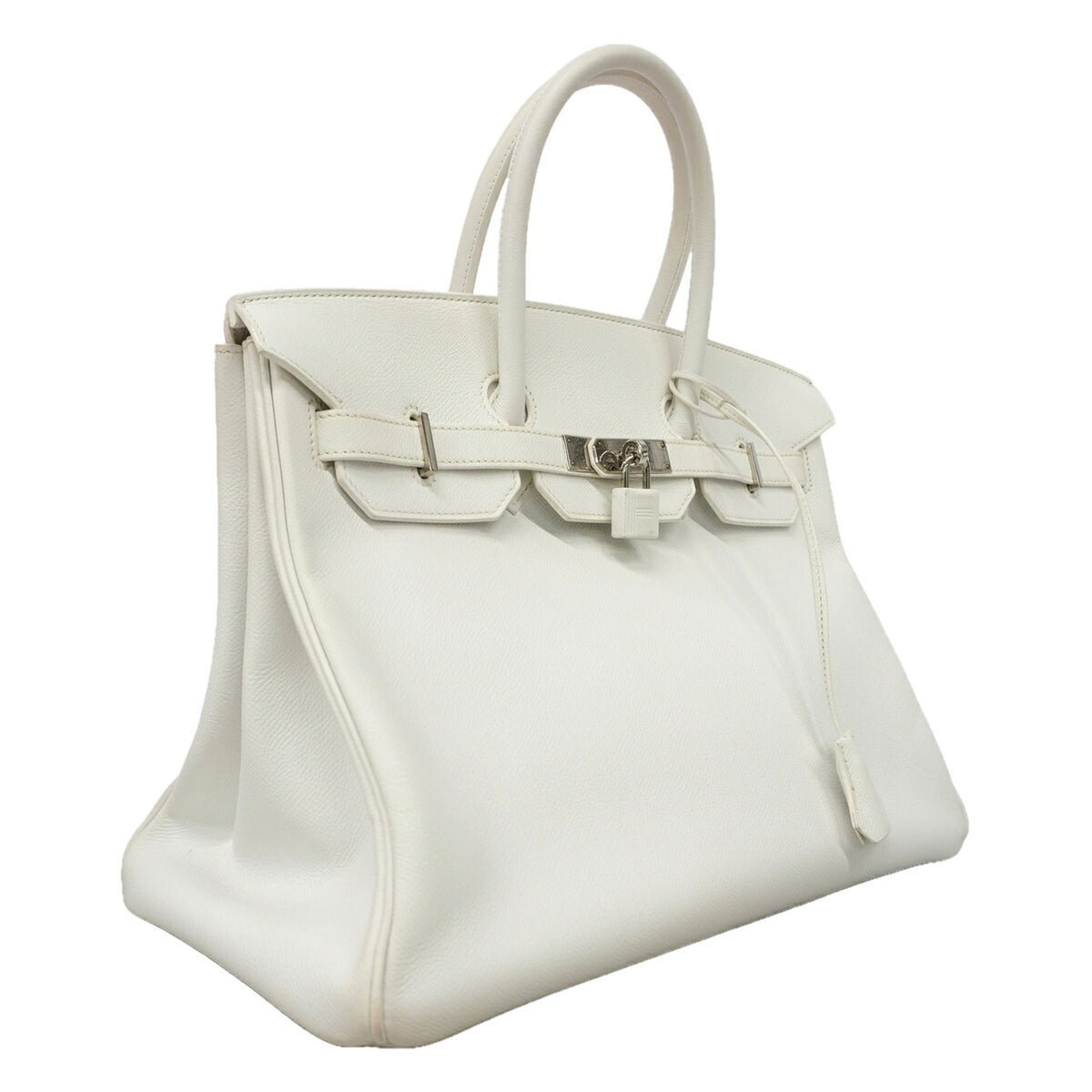 Hermes White Leather Handbag (Pre-Owned)