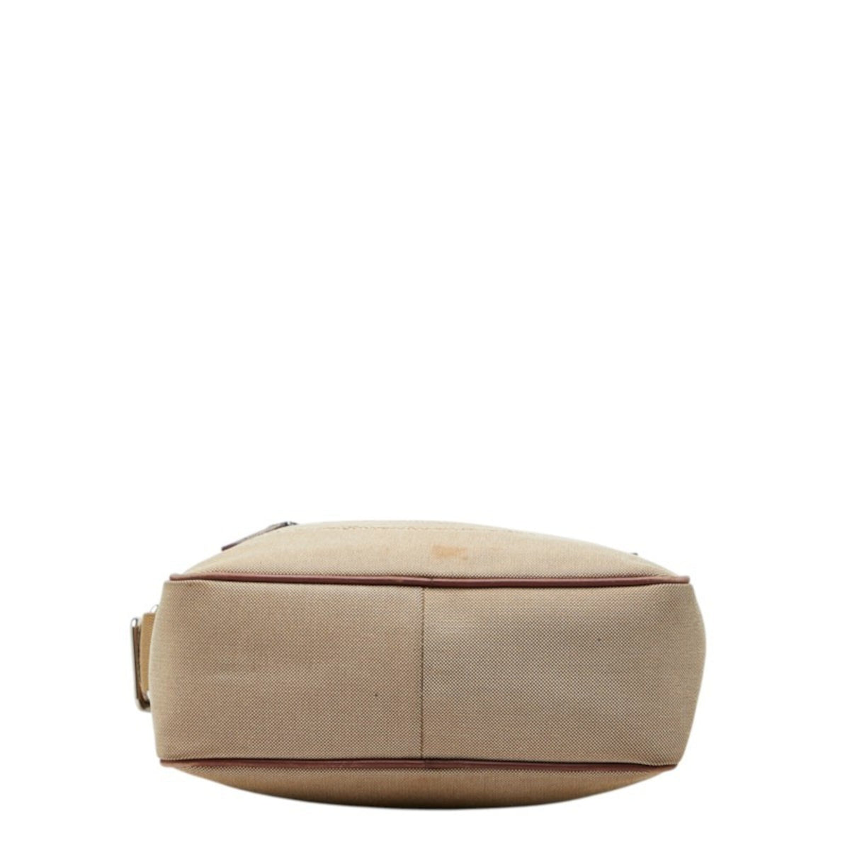 Prada Beige Brown Canvas Leather Shoulder Bag (Pre-Owned)