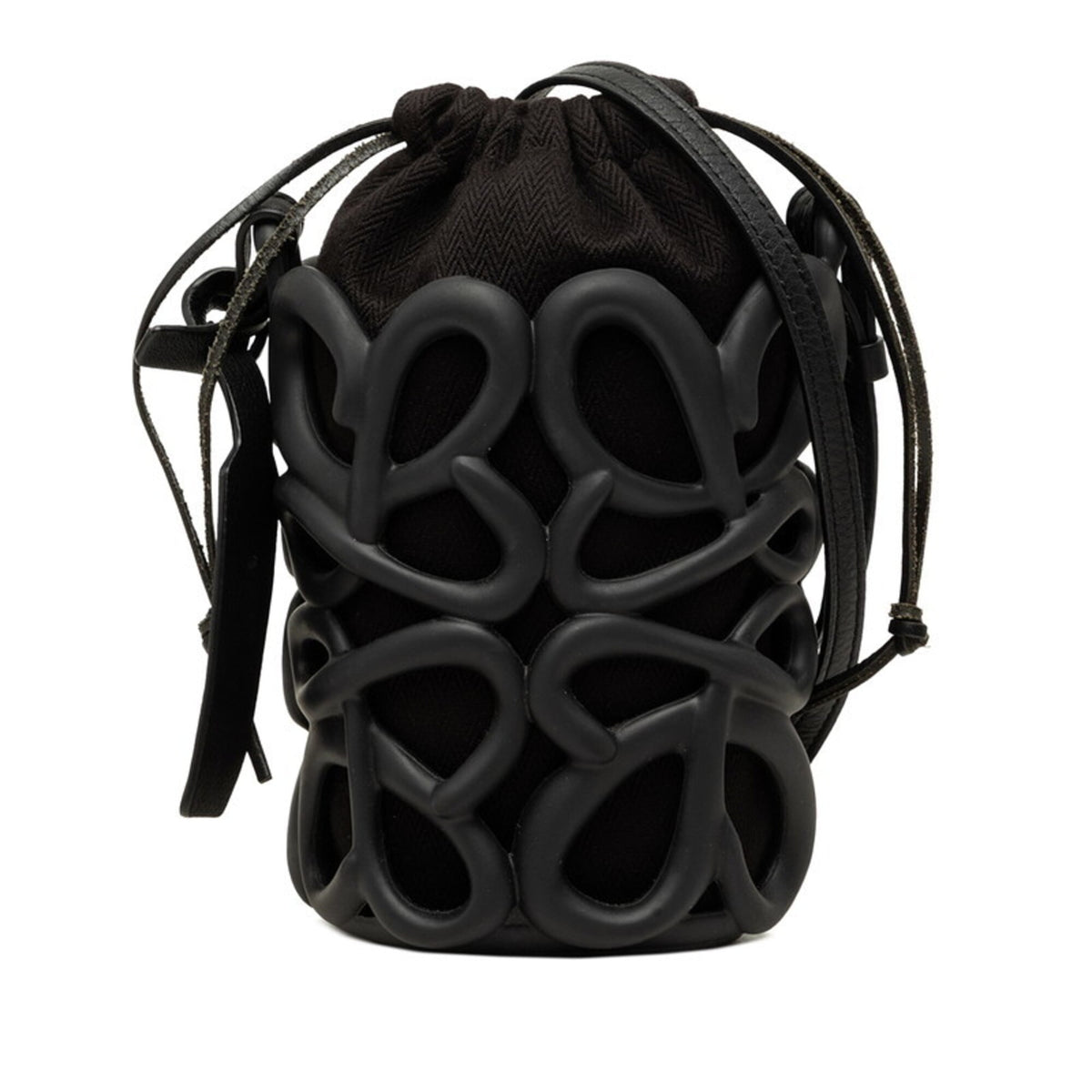 Loewe Black Rubber Leather Shoulder Bag (Pre-Owned)