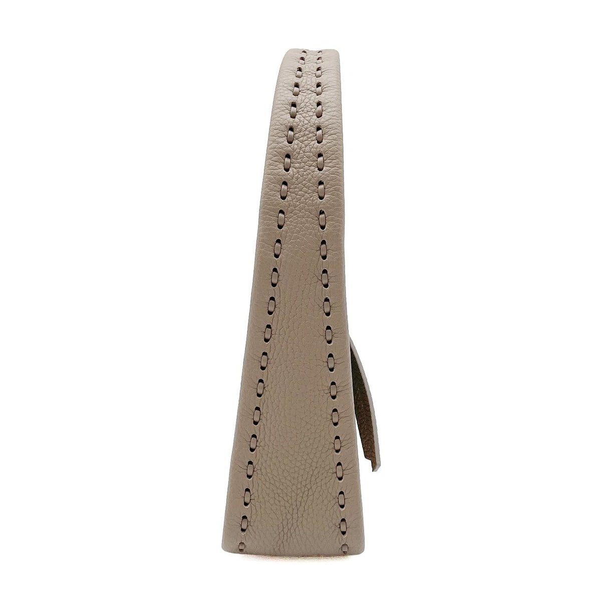 Fendi Beige Gray Leather Handbag (Pre-Owned)