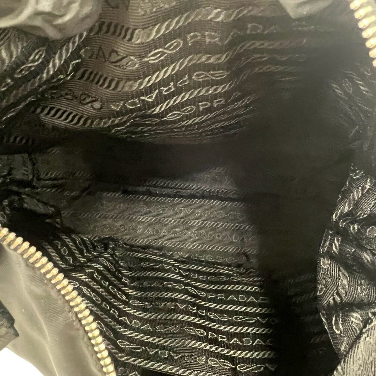Prada Black Nylon Leather Shoulder Bag (Pre-Owned)