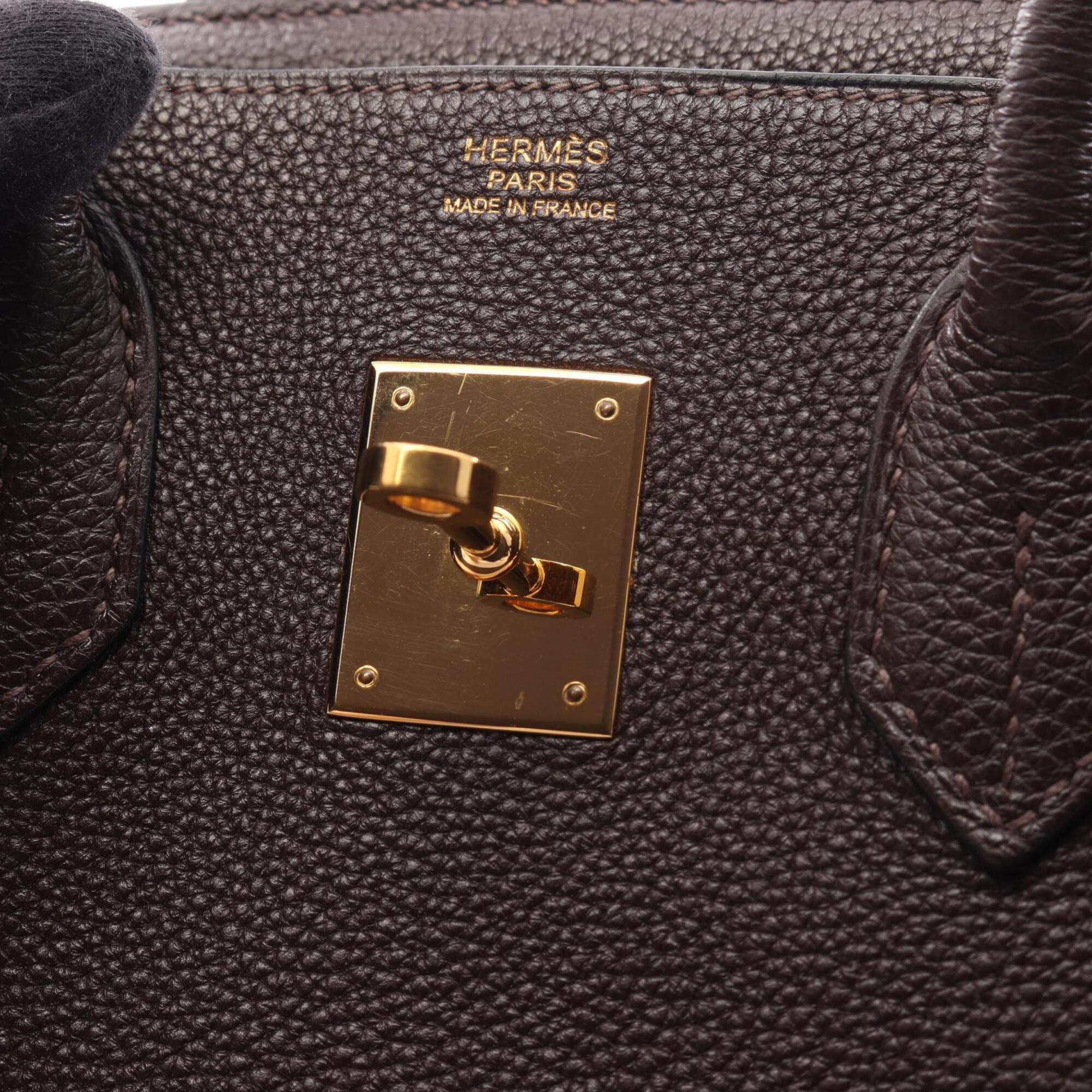 Hermes Brown Togo Leather Handbag (Pre-Owned)