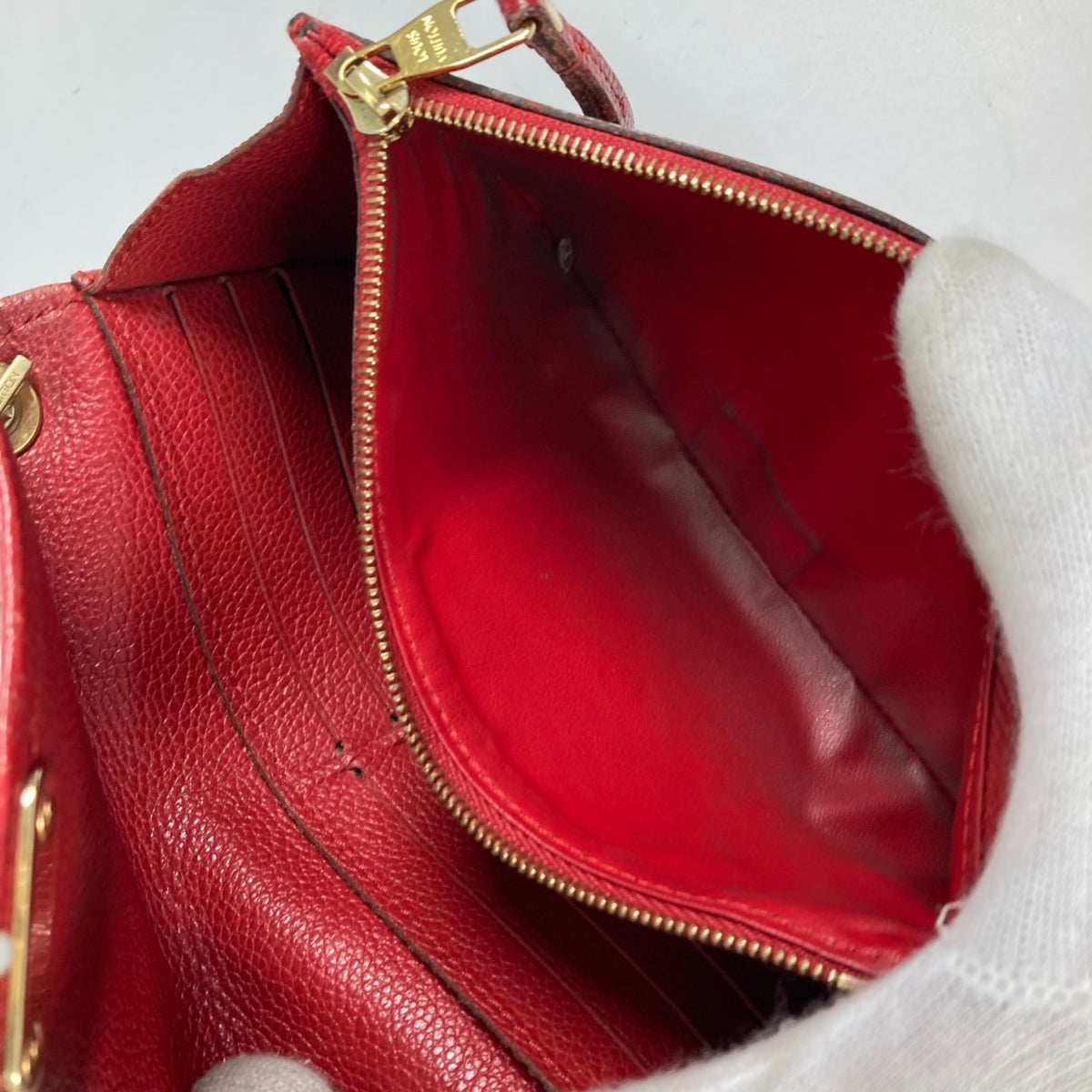 Louis Vuitton Red Other Long Wallet (Bi-Fold) (Pre-Owned)