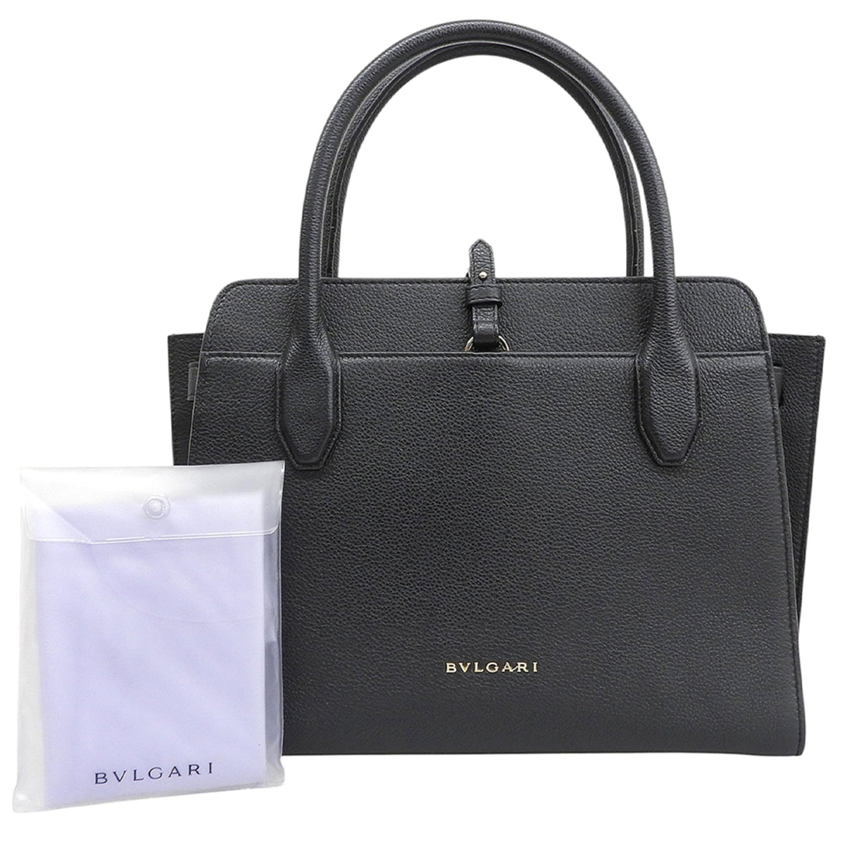 Bvlgari Black Leather Handbag (Pre-Owned)