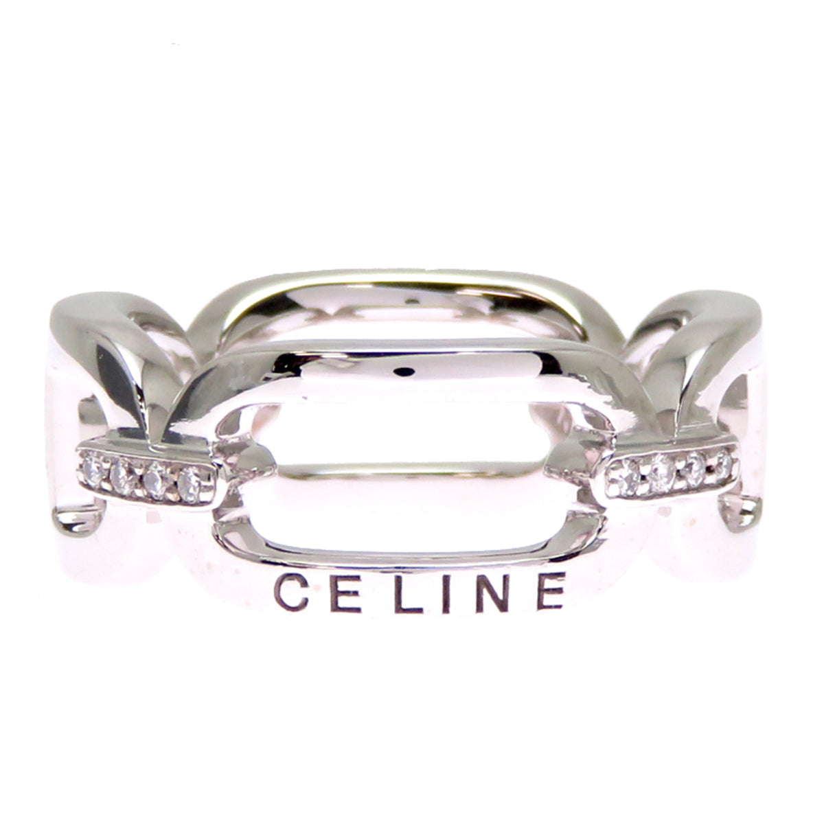 Celine White Gold (18K) Band Ring (Pre-Owned)