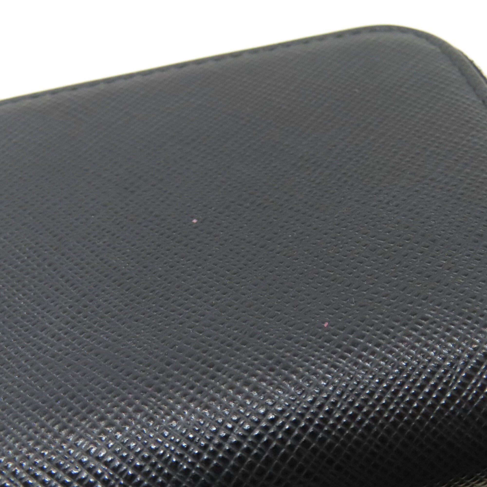 Prada Black Saffiano Triangle Coin Purse/Coin Case (Pre-Owned)