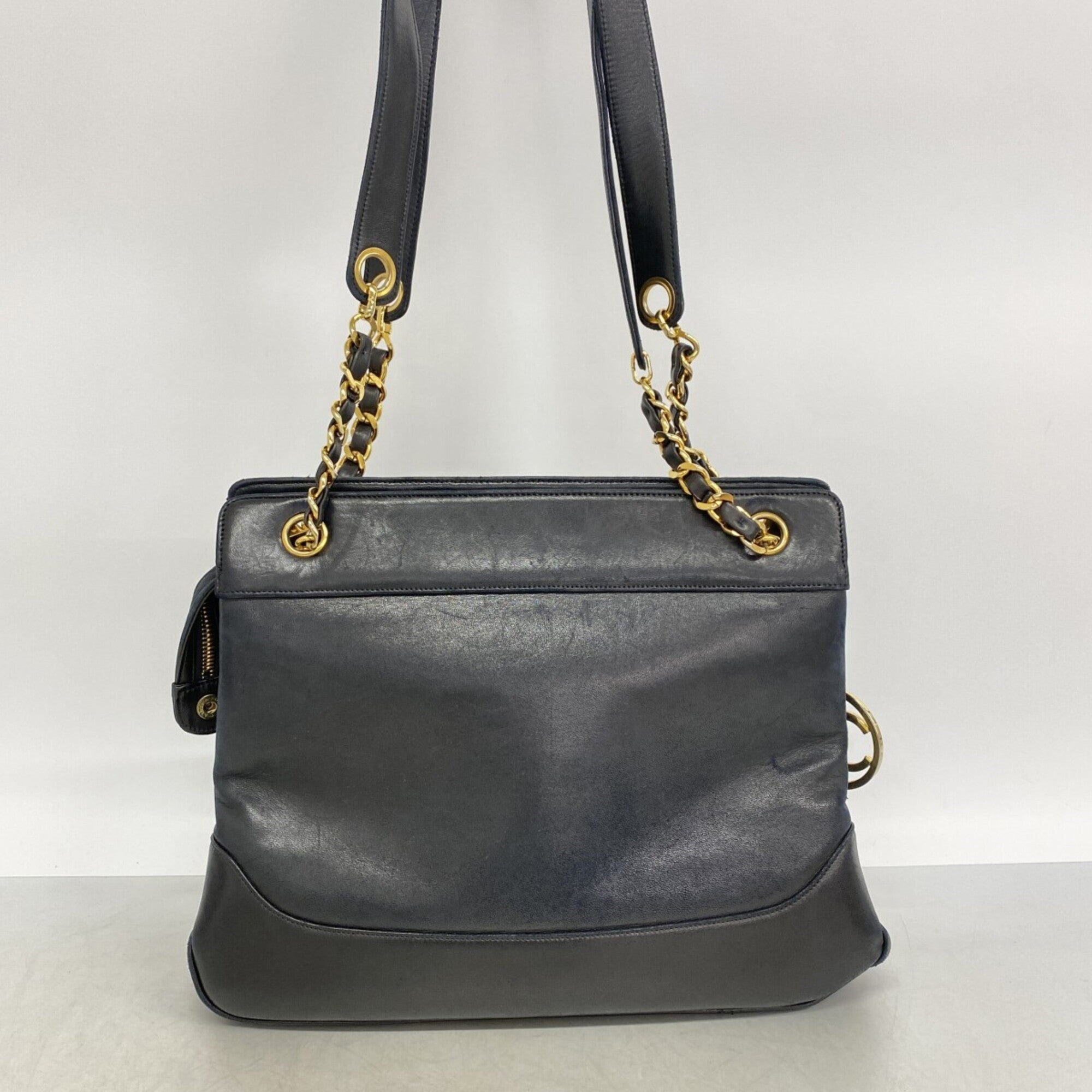 Chanel Black Leather Tote Bag (Pre-Owned)
