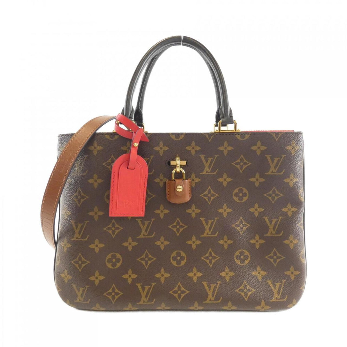 Louis Vuitton Monogram Marron Noir Rouge Coated Canvas Handbag (Pre-Owned)