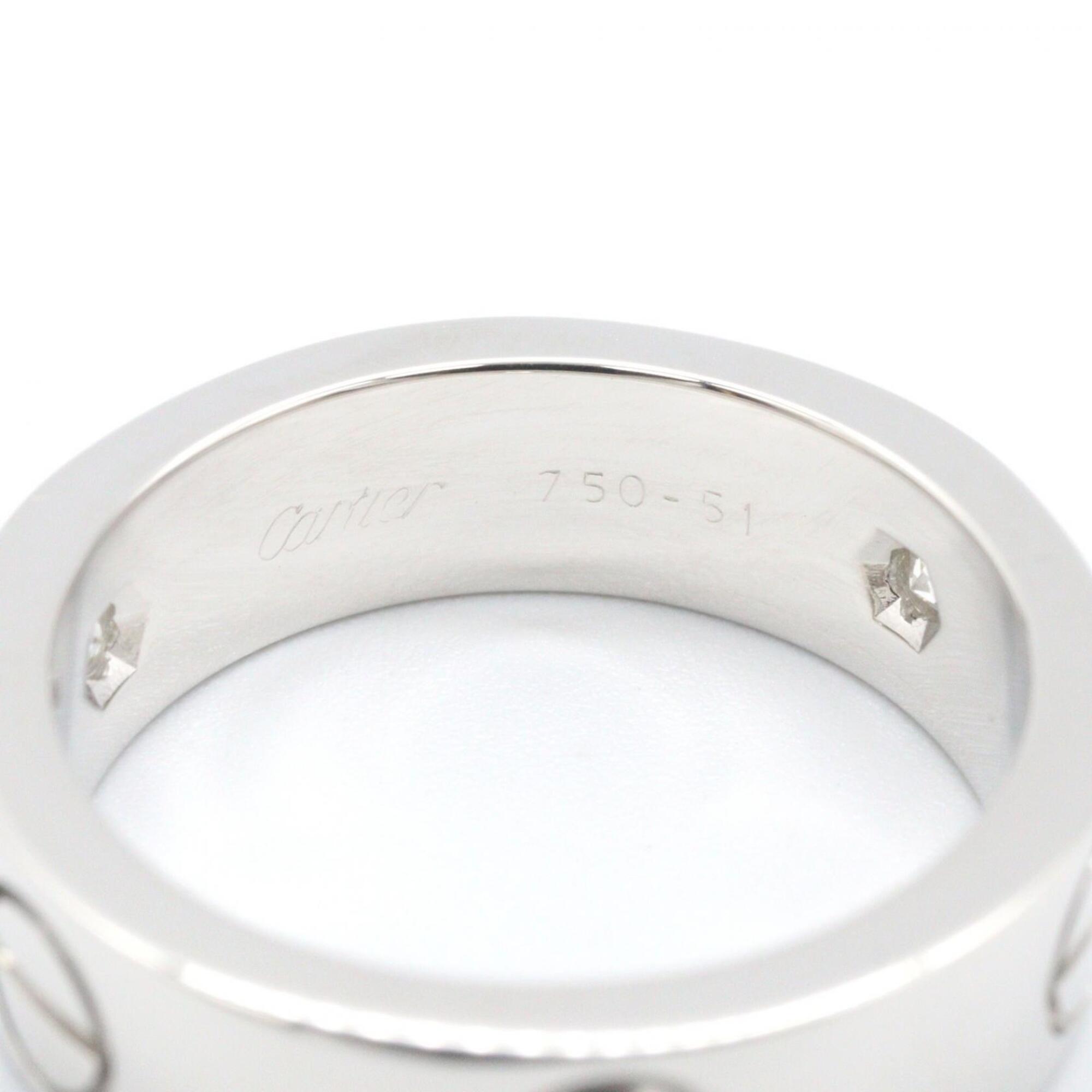 Cartier Silver Clear White Gold (18K) Band Ring (Pre-Owned)