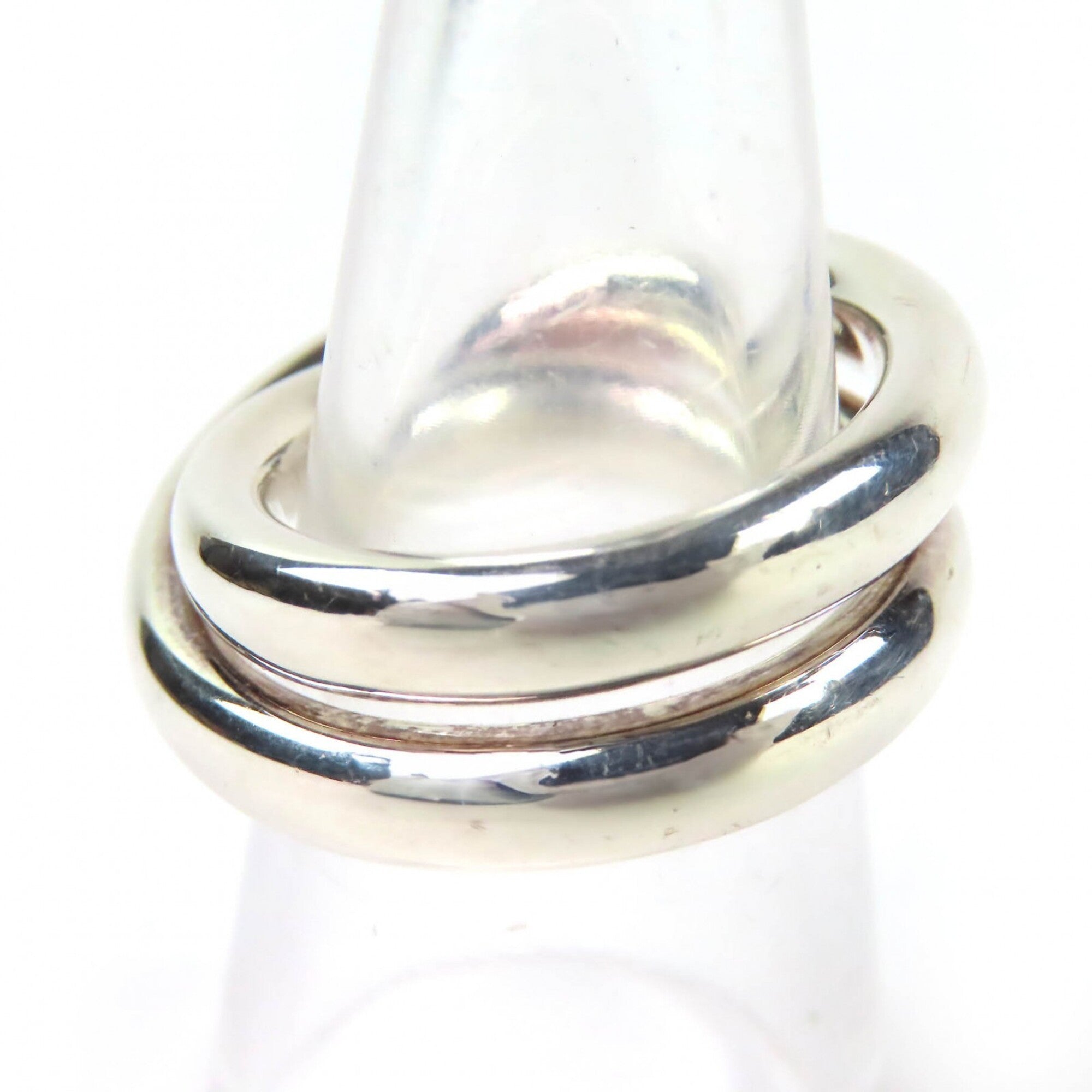 Hermes Silver Silver 925 Band Ring (Pre-Owned)