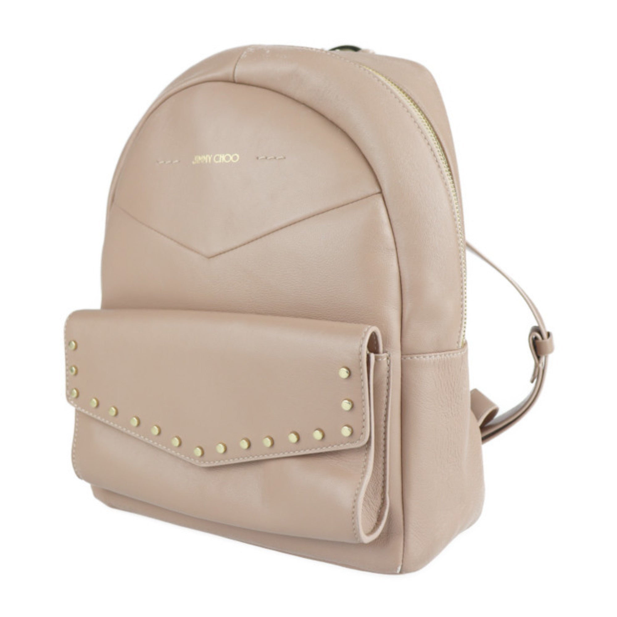 Jimmy Choo Pink Beige Leather Handbag Shoulder Bag (Pre-Owned)