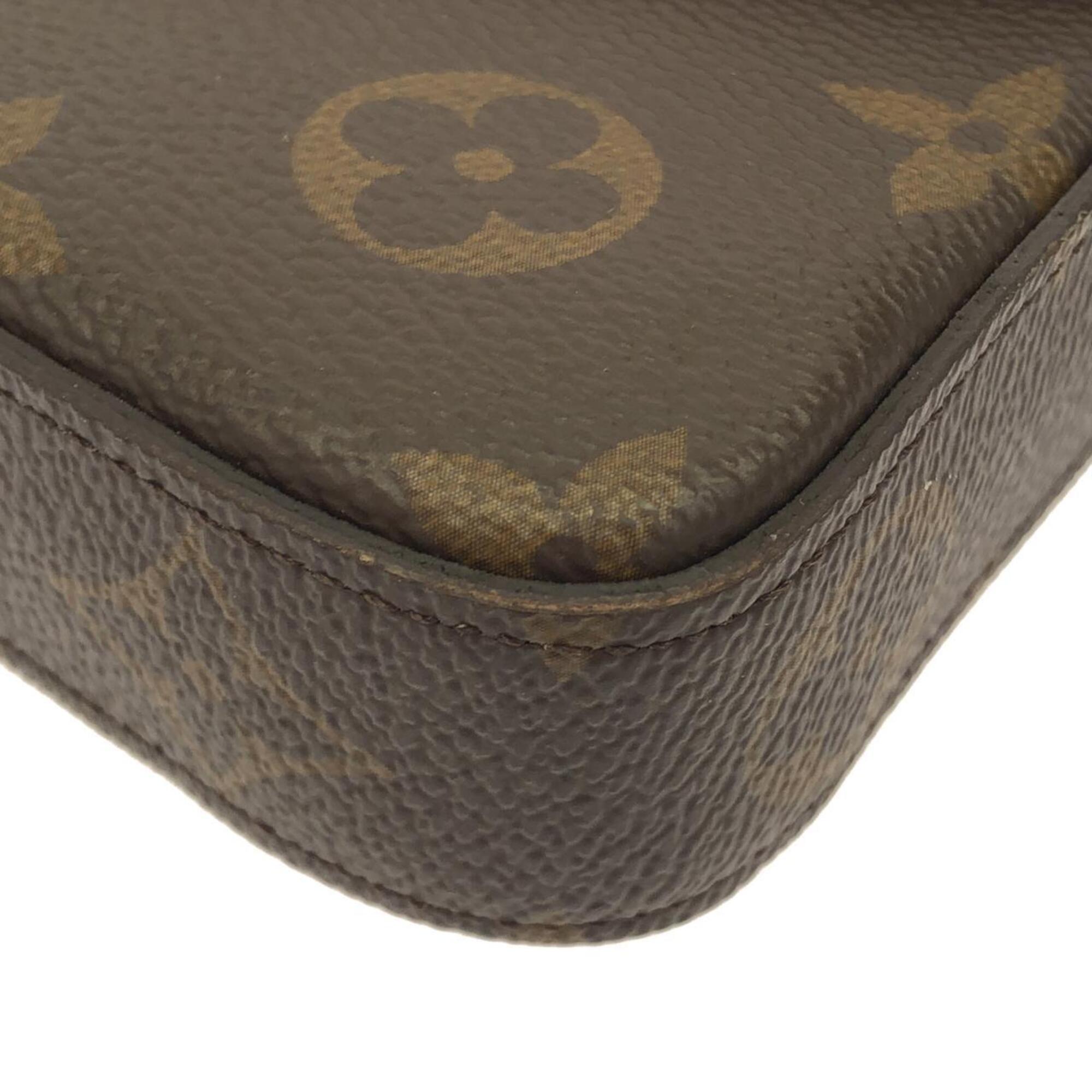 Louis Vuitton Monogram Marron Monogram Coated Canvas Pochette Pouch Shoulder Bag (Pre-Owned)