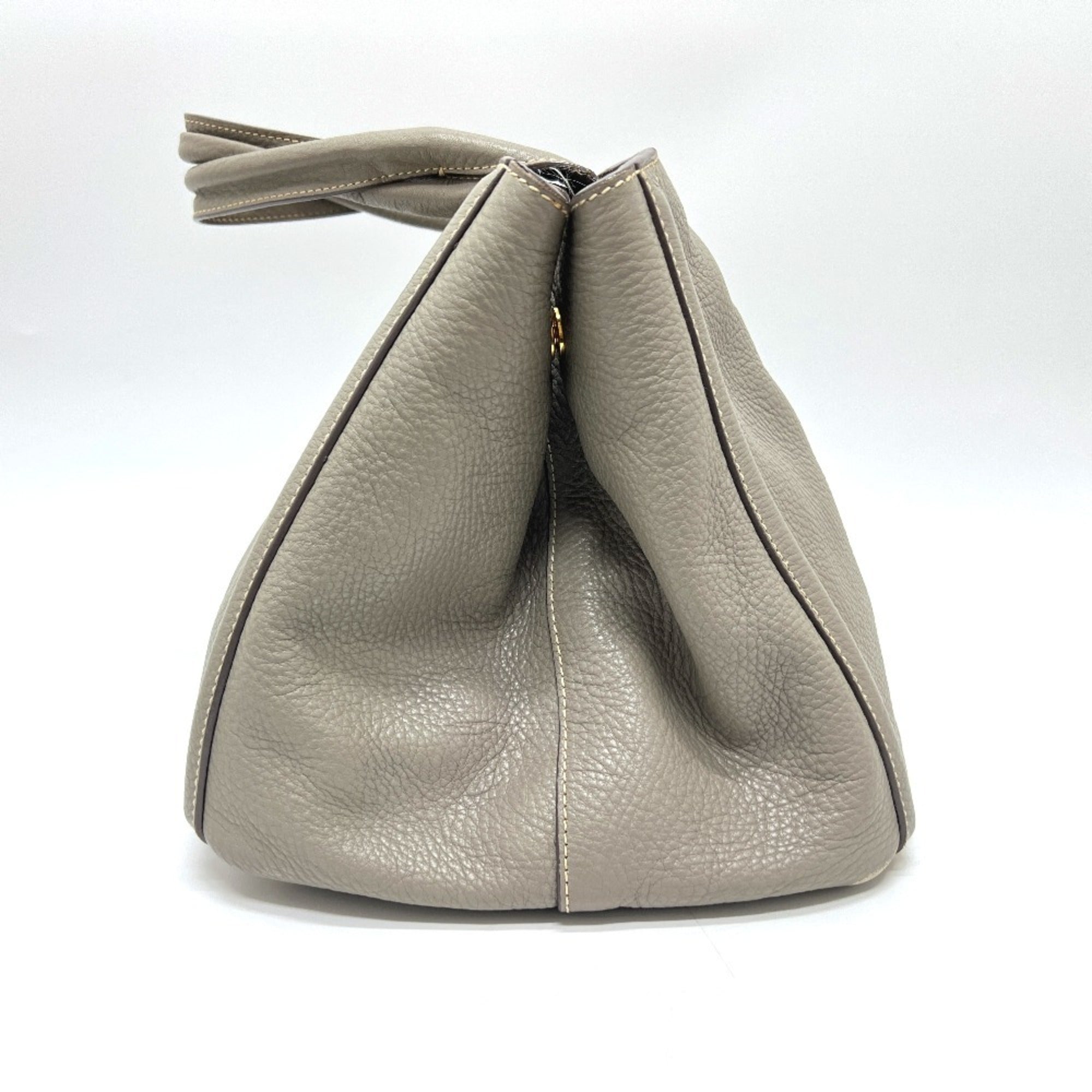 Prada Gray Canapa Handbag Tote Bag (Pre-Owned)