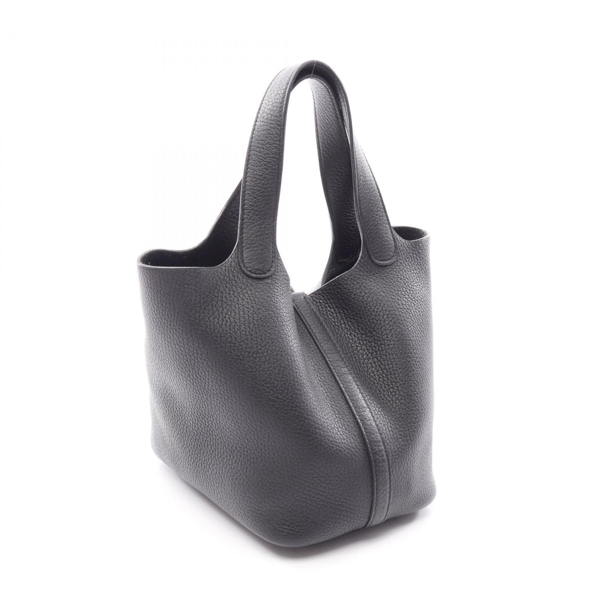 Hermes Black Taurillon Clemence Leather Handbag (Pre-Owned)