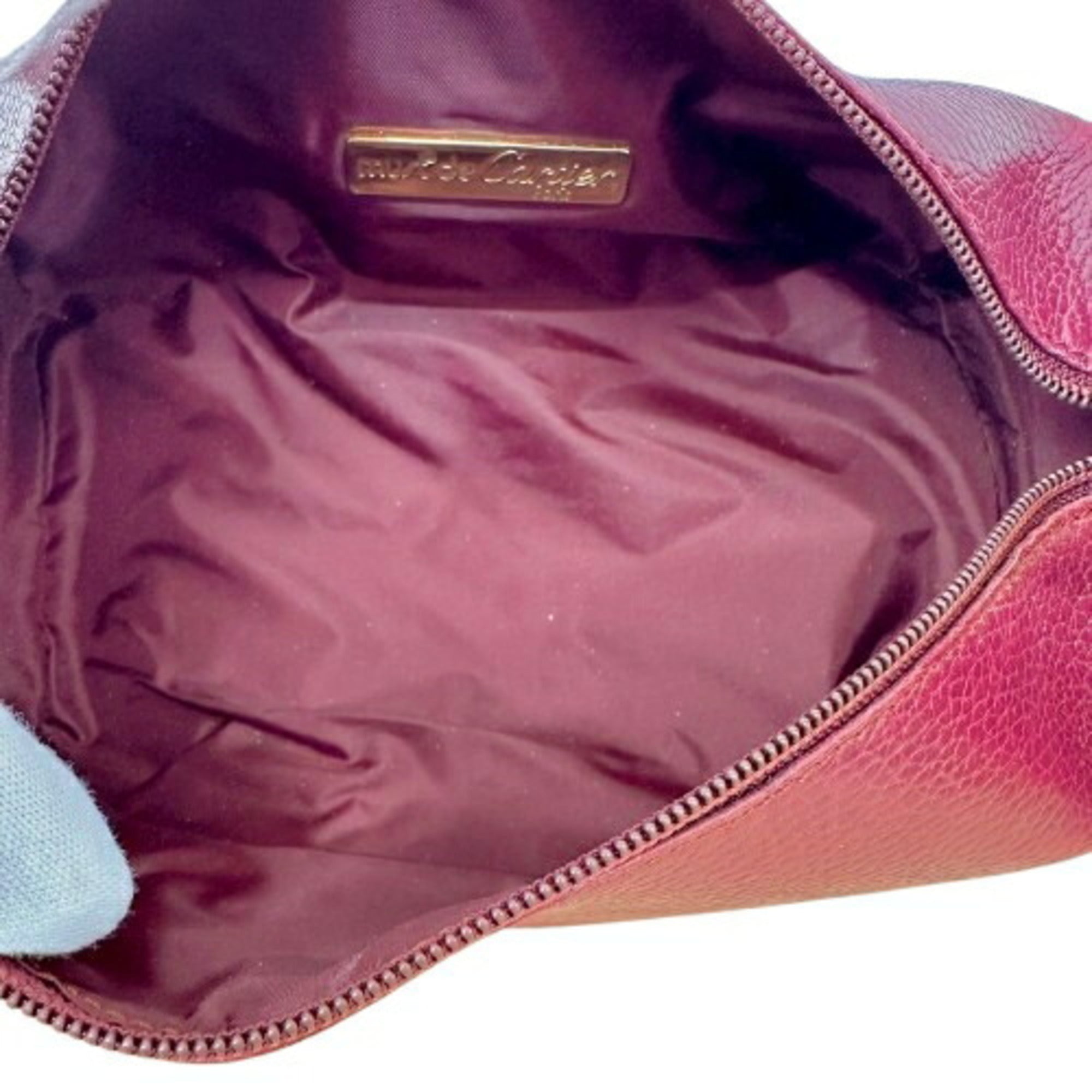 Cartier Bordeaux Leather Vanity Bag (Pre-Owned)