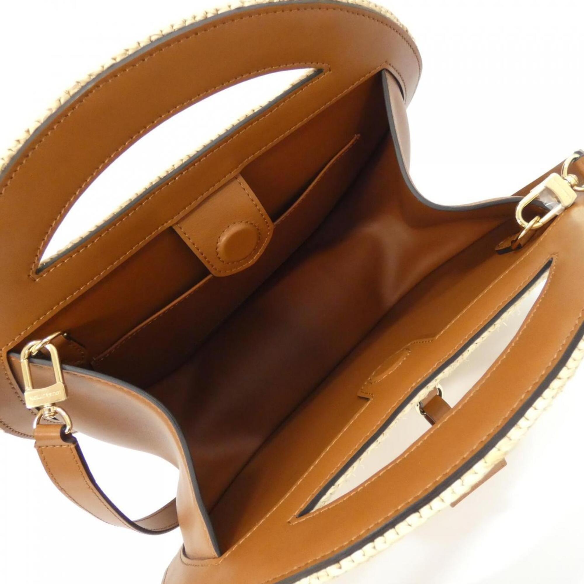 Louis Vuitton Natural Raffia Leather Handbag (Pre-Owned)