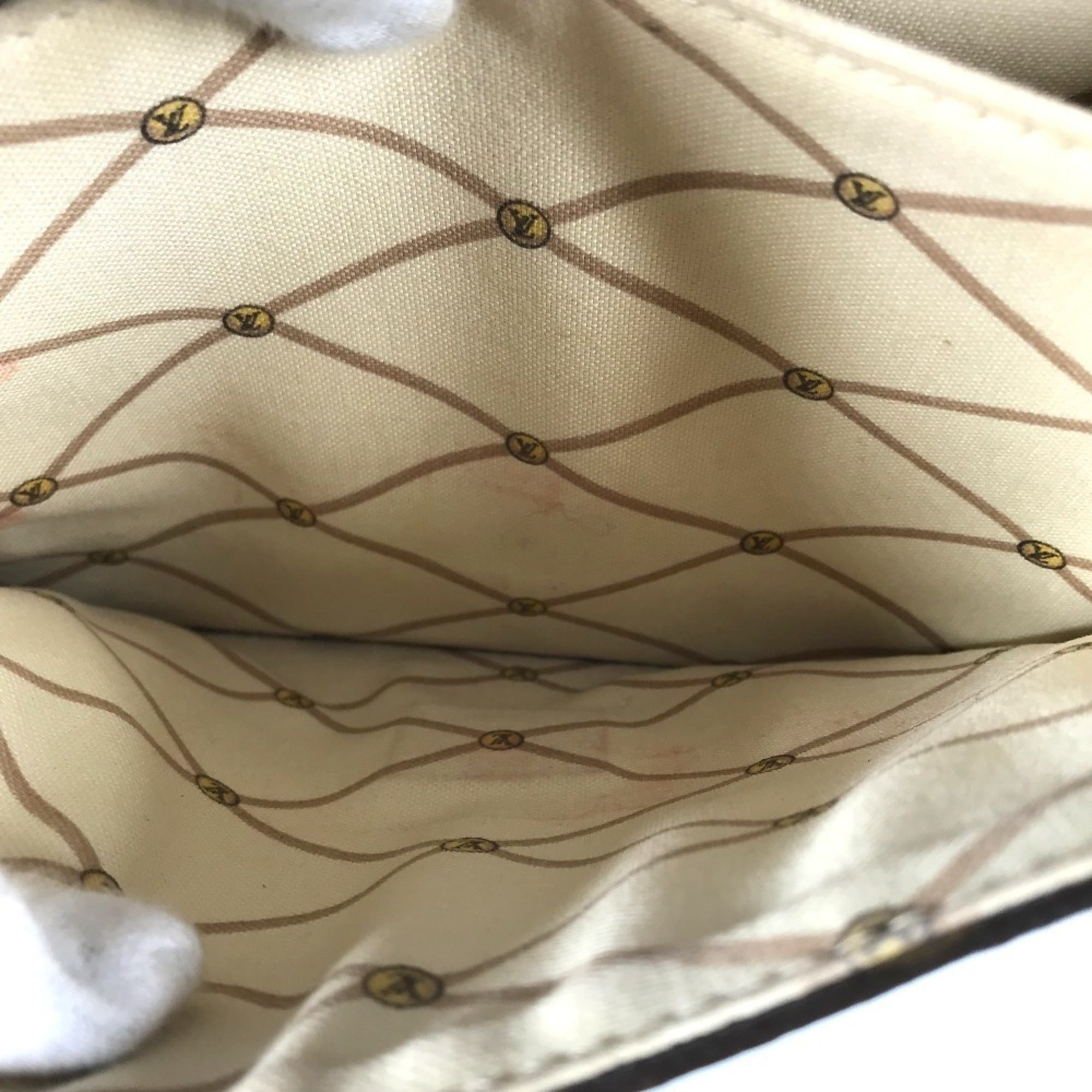 Louis Vuitton Brown Pink Monogram Canvas Handbag Pochette Shoulder Bag (Pre-Owned)