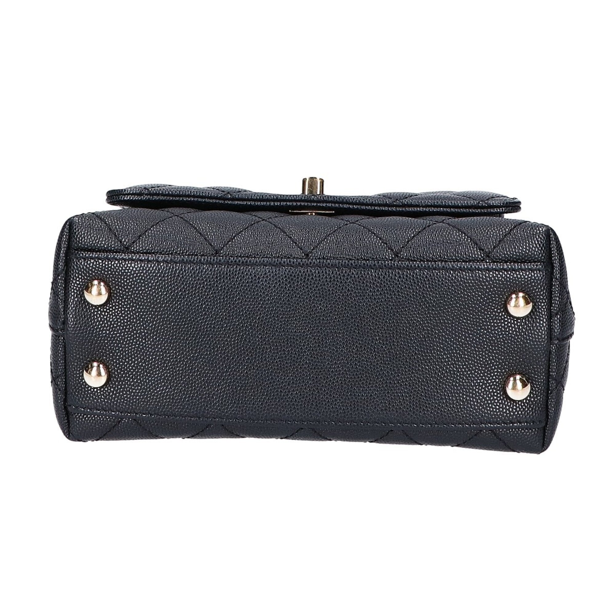 Chanel Black Grained Calfskin Shoulder Bag (Pre-Owned)