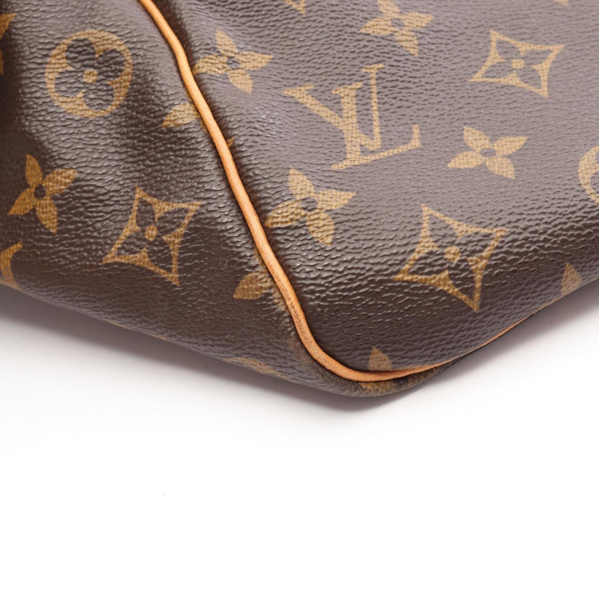 Louis Vuitton Brown Coated Canvas Pvc Monogram Leather Boston Bag Handbag (Pre-Owned)