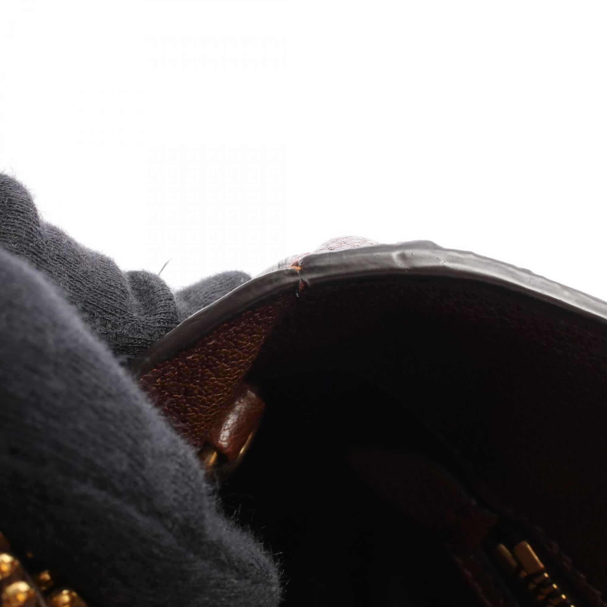 Miu Miu Brown Leather Handbag Tote Bag (Pre-Owned)