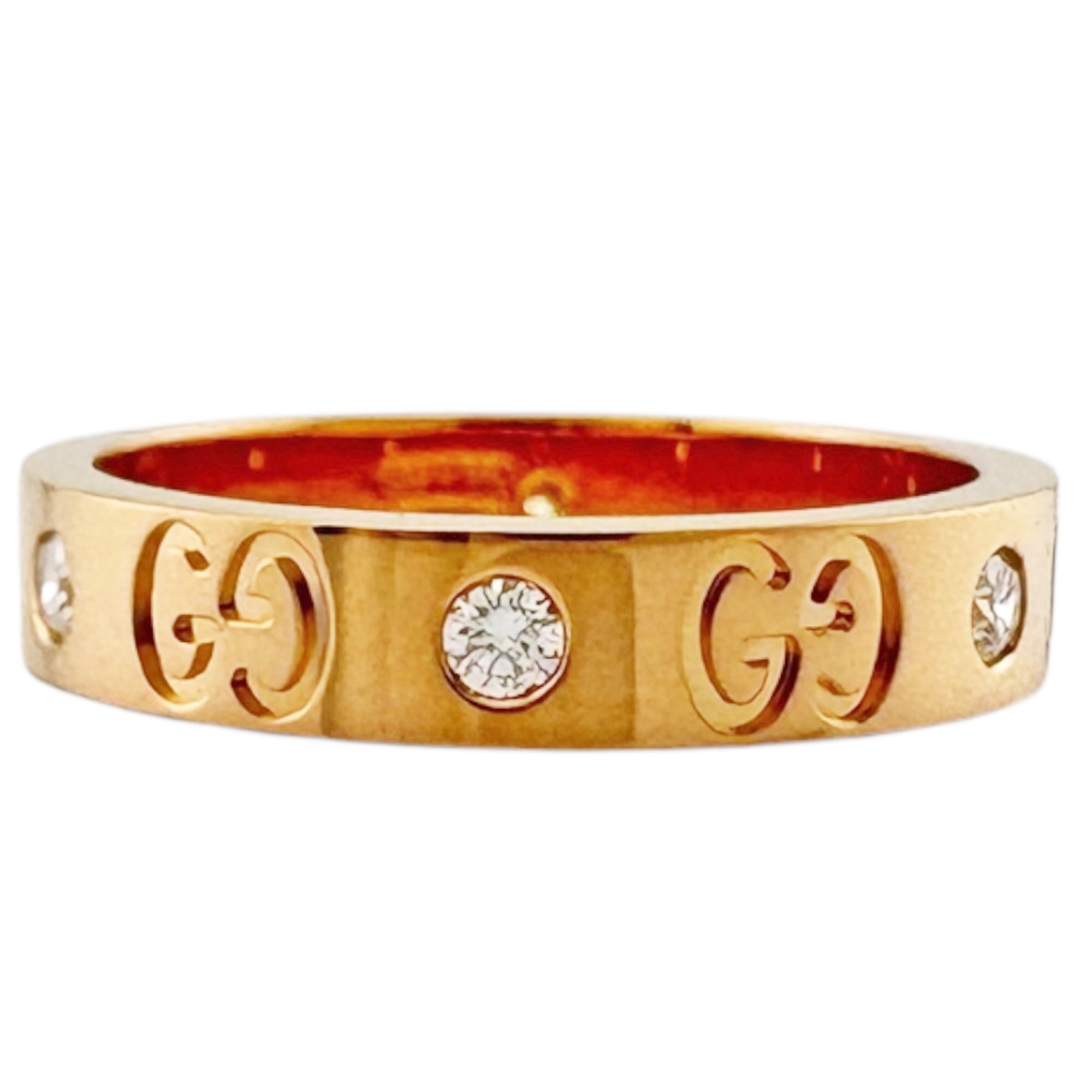 Gucci Gold Pink Gold (18K) Band Ring (Pre-Owned)