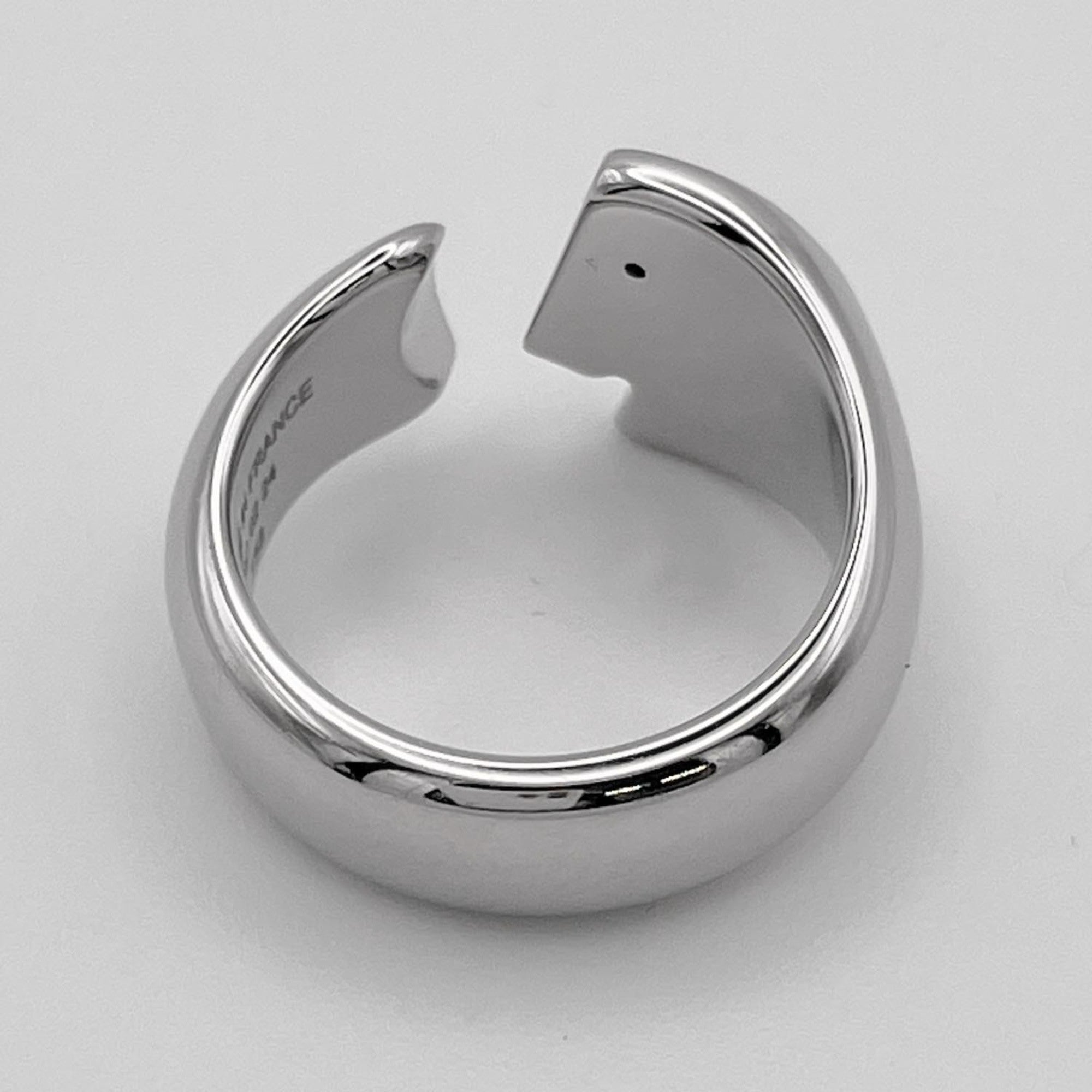 Hermes Silver Orange Stainless Steel Band Ring (Pre-Owned)