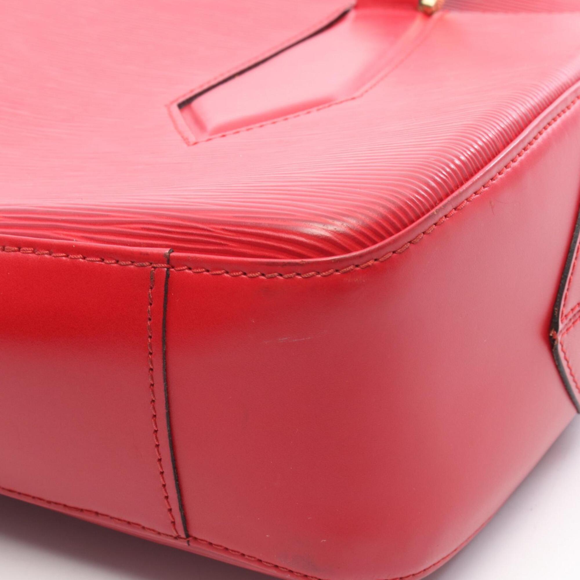 Louis Vuitton Castilian Red Red Color Leather Handbag Shoulder Bag (Pre-Owned)