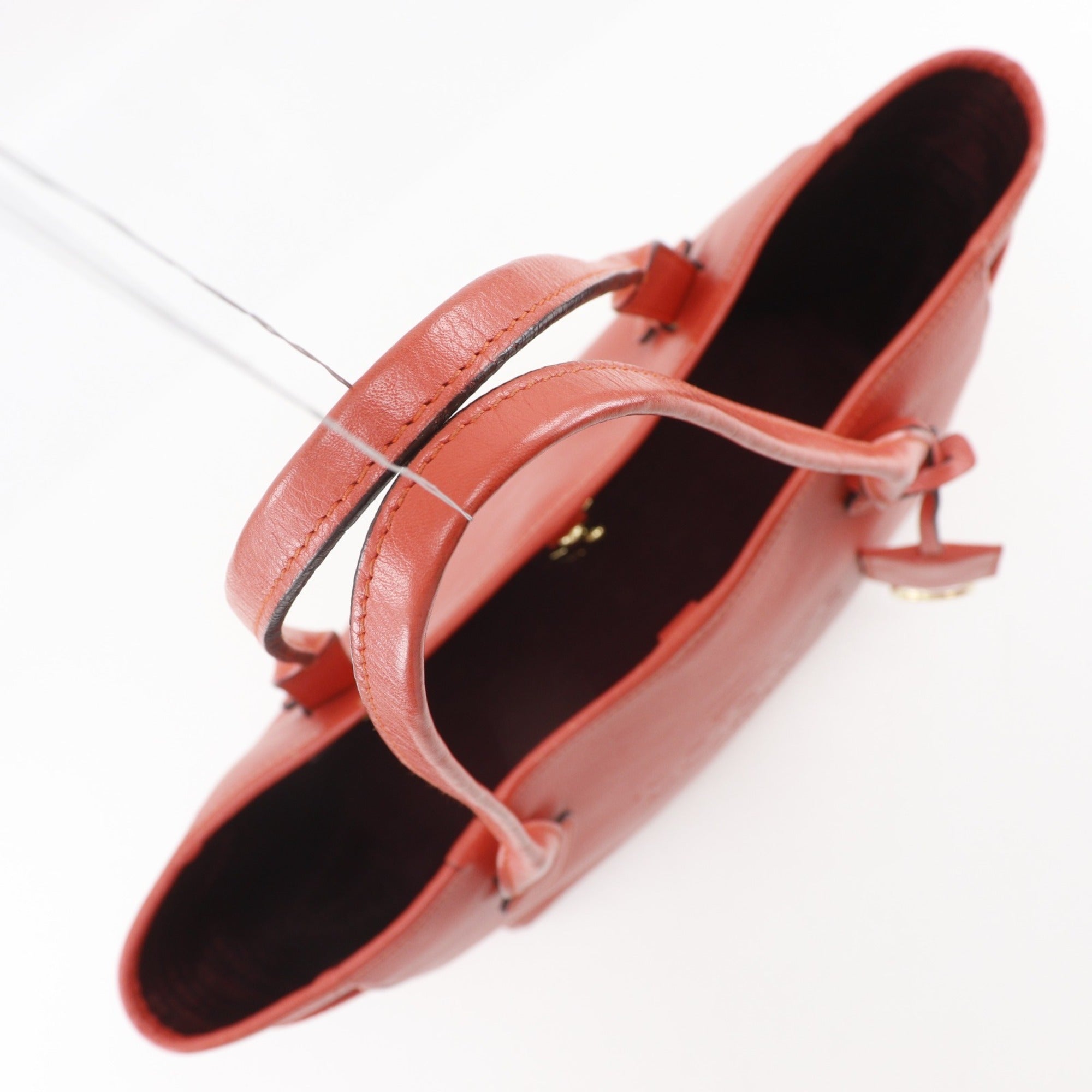 Loewe Red Color Leather Tote Bag (Pre-Owned)