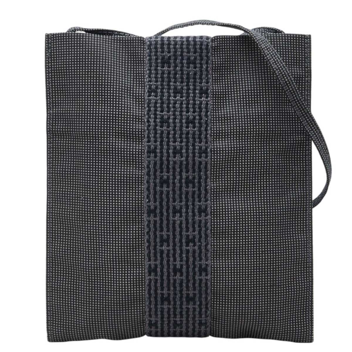 Hermes Gray Canvas Pochette Shoulder Bag (Pre-Owned)